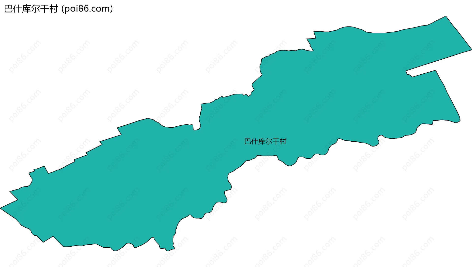 巴什库尔干村边界地图