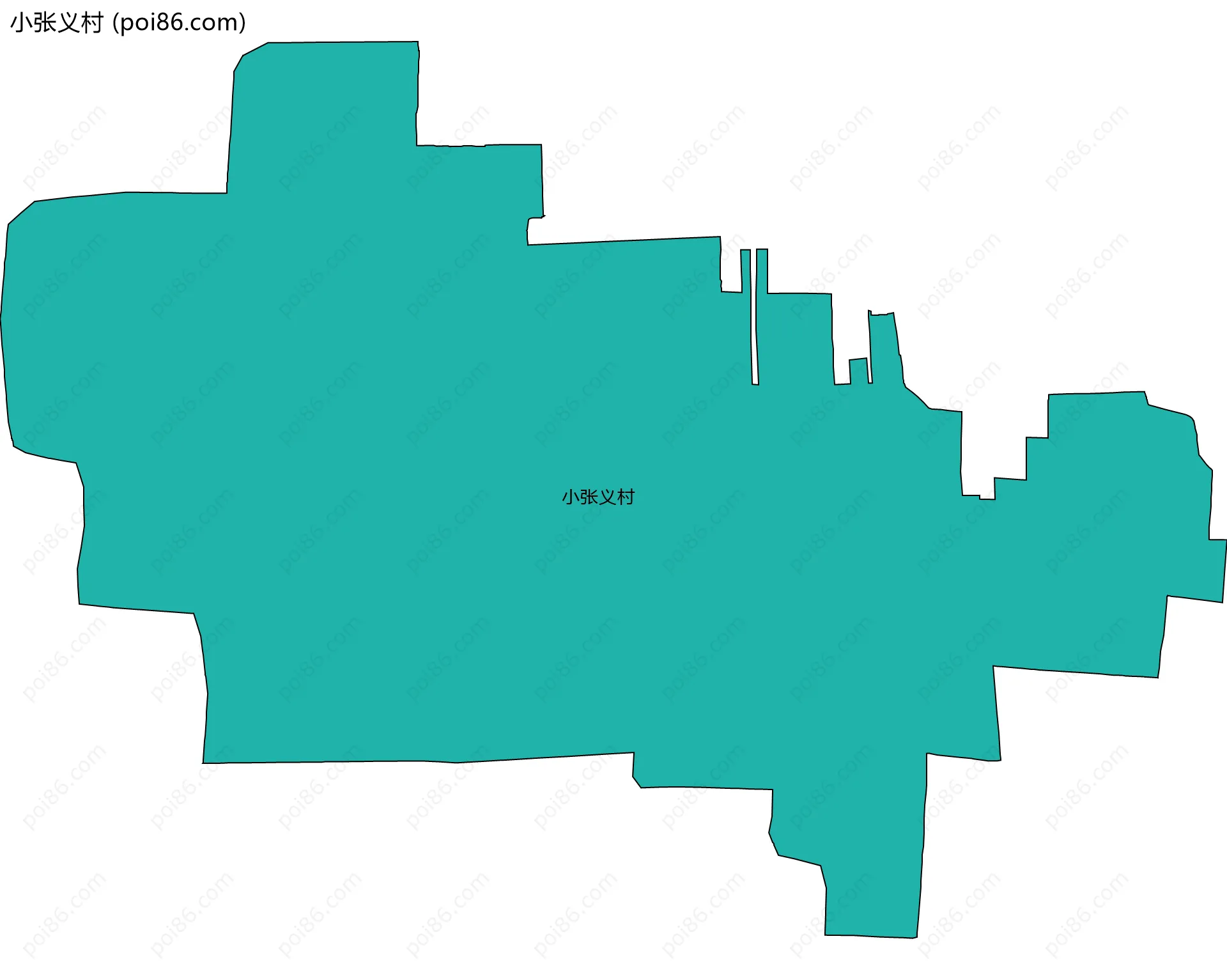 小张义村边界地图