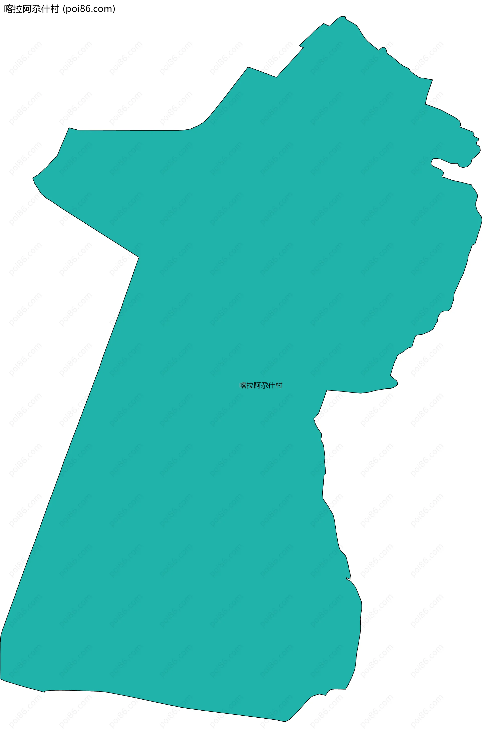 喀拉阿尕什村边界地图