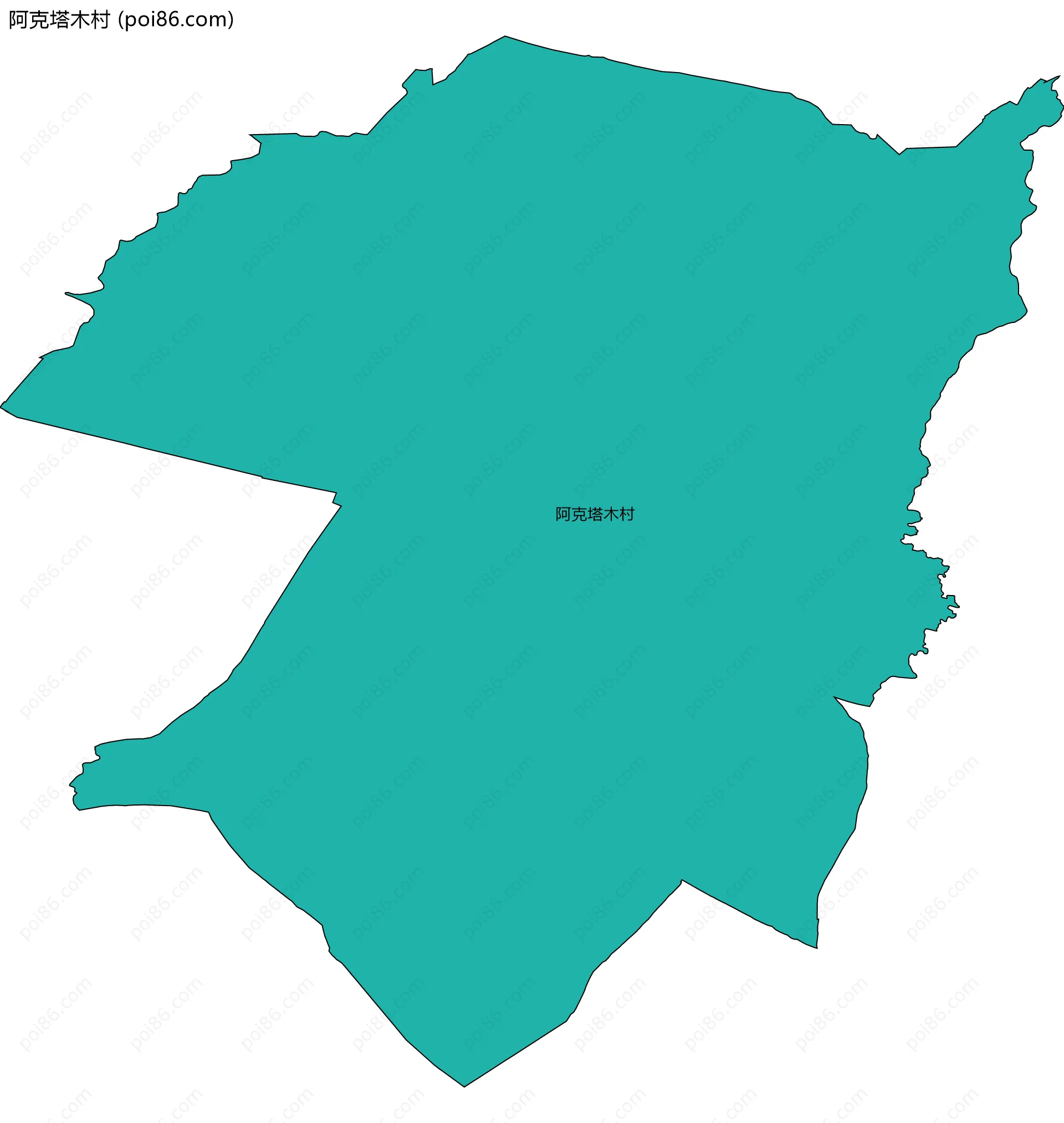 阿克塔木村边界地图