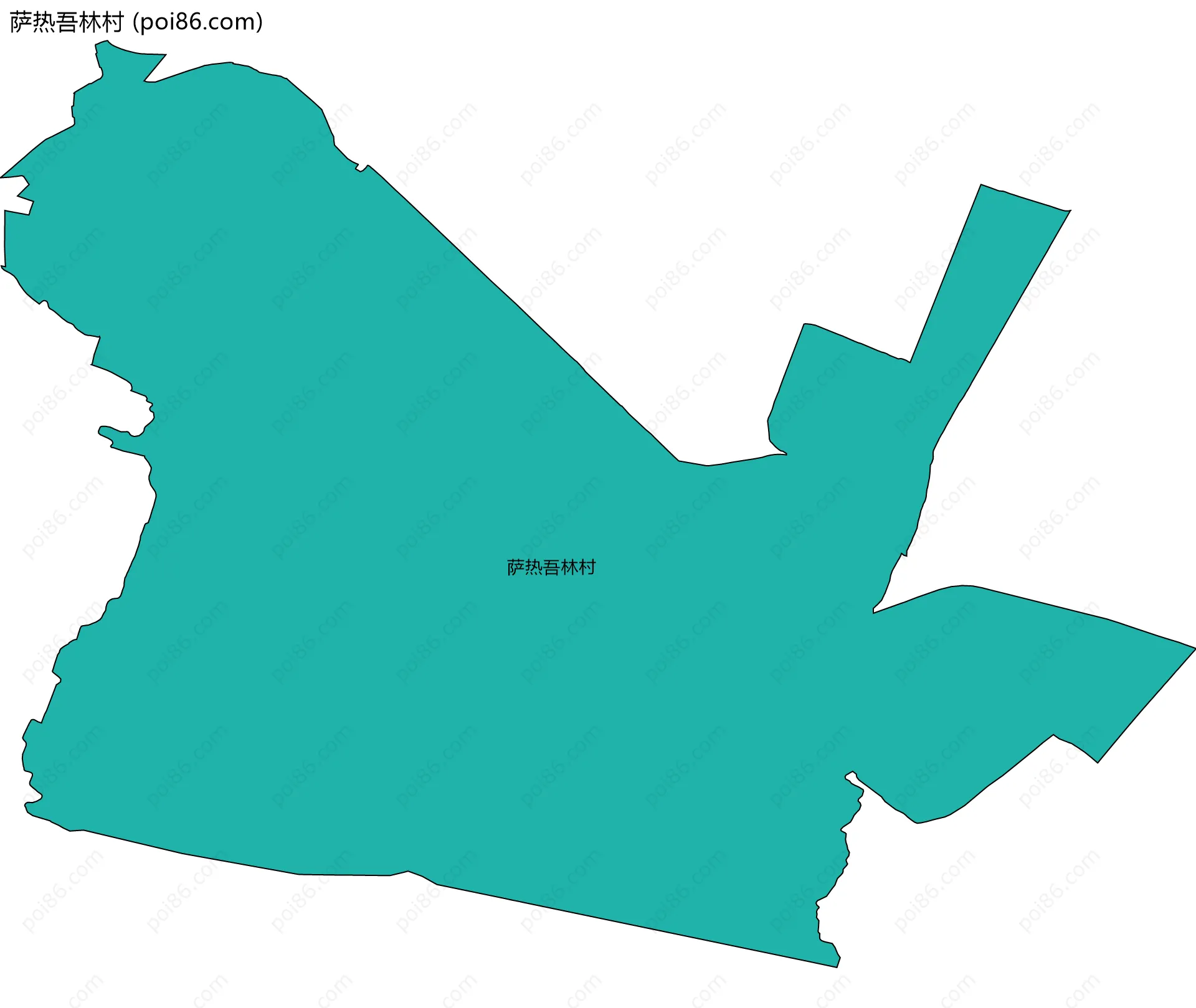 萨热吾林村边界地图