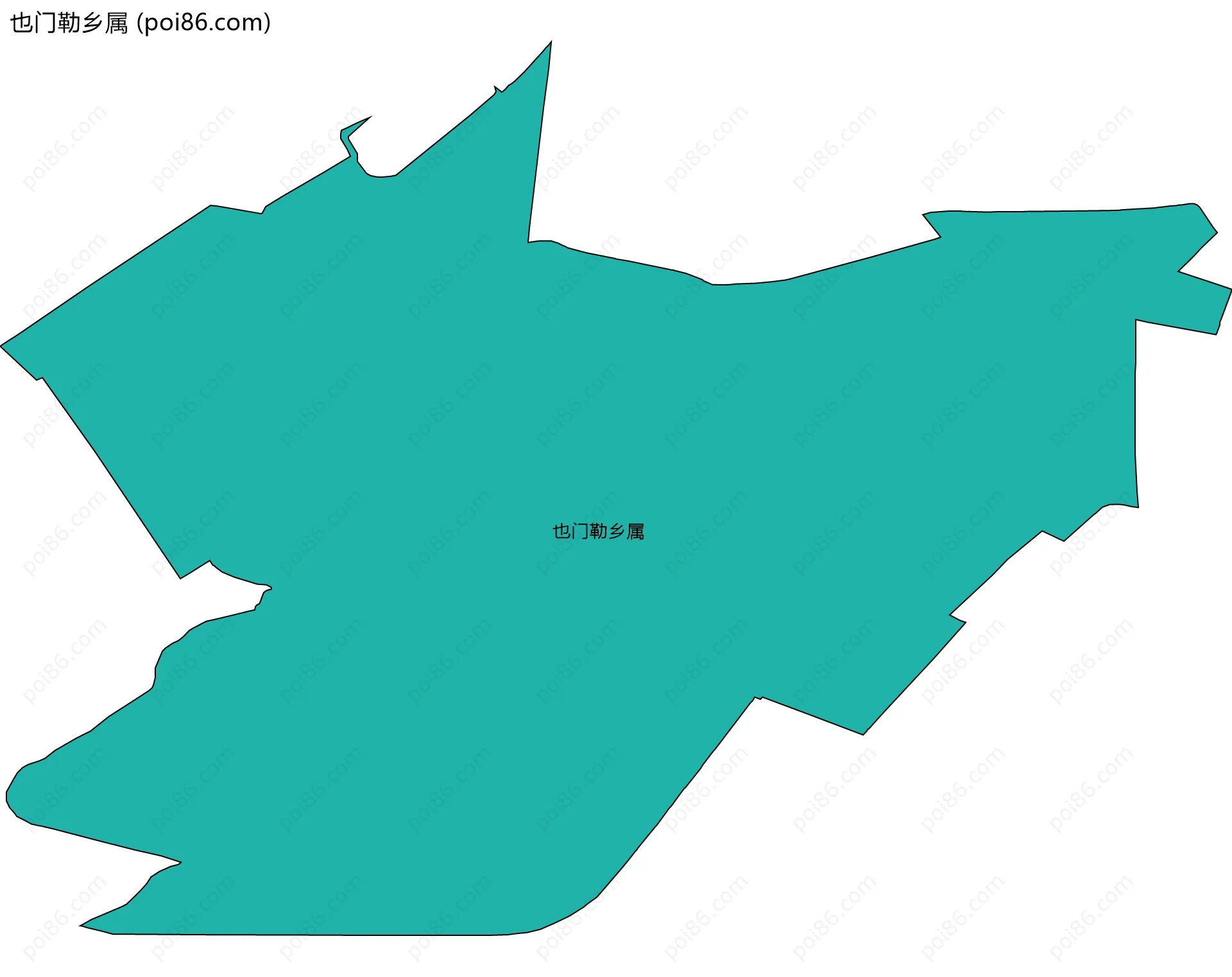 也门勒乡属边界地图