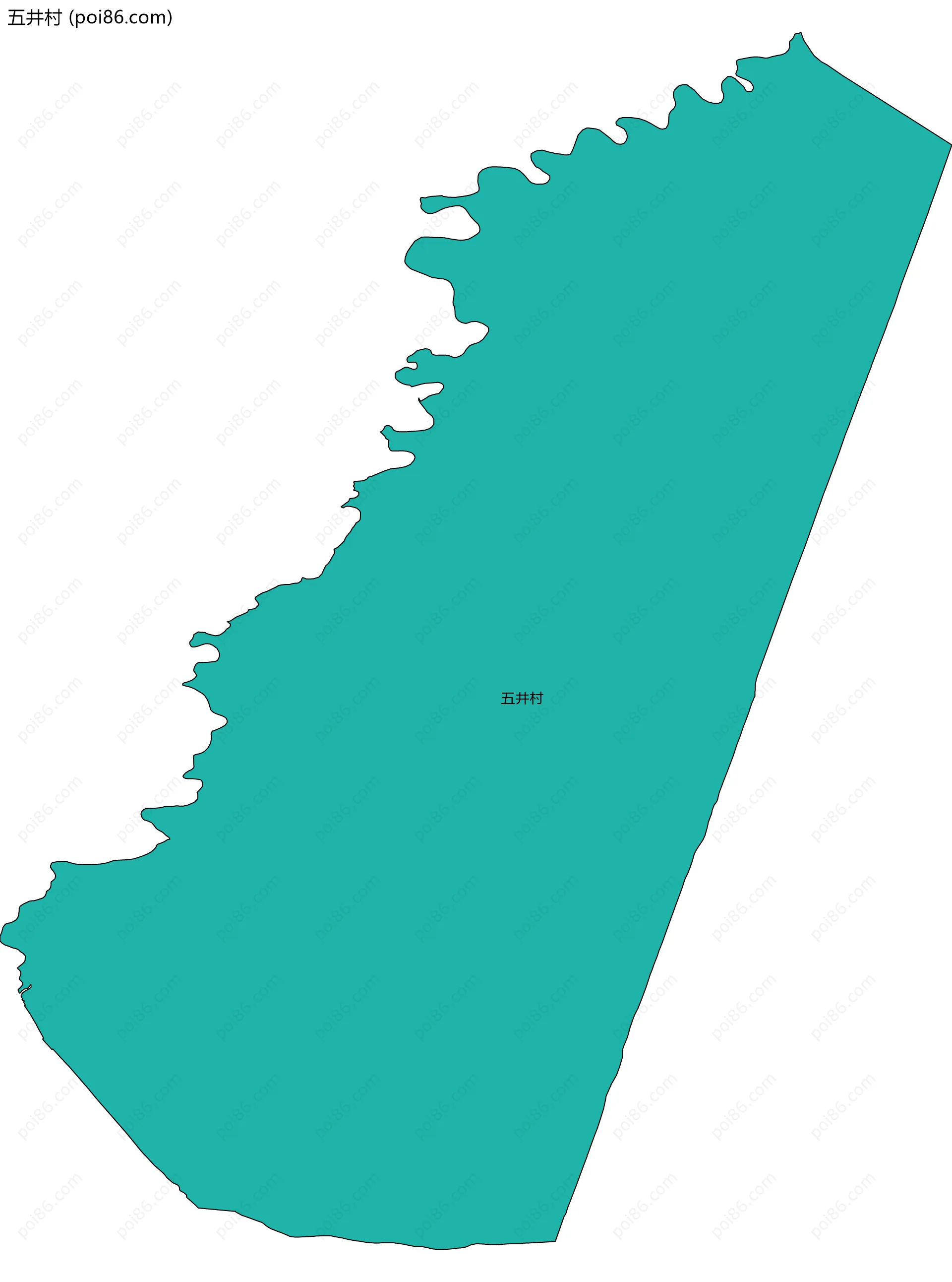 五井村边界地图