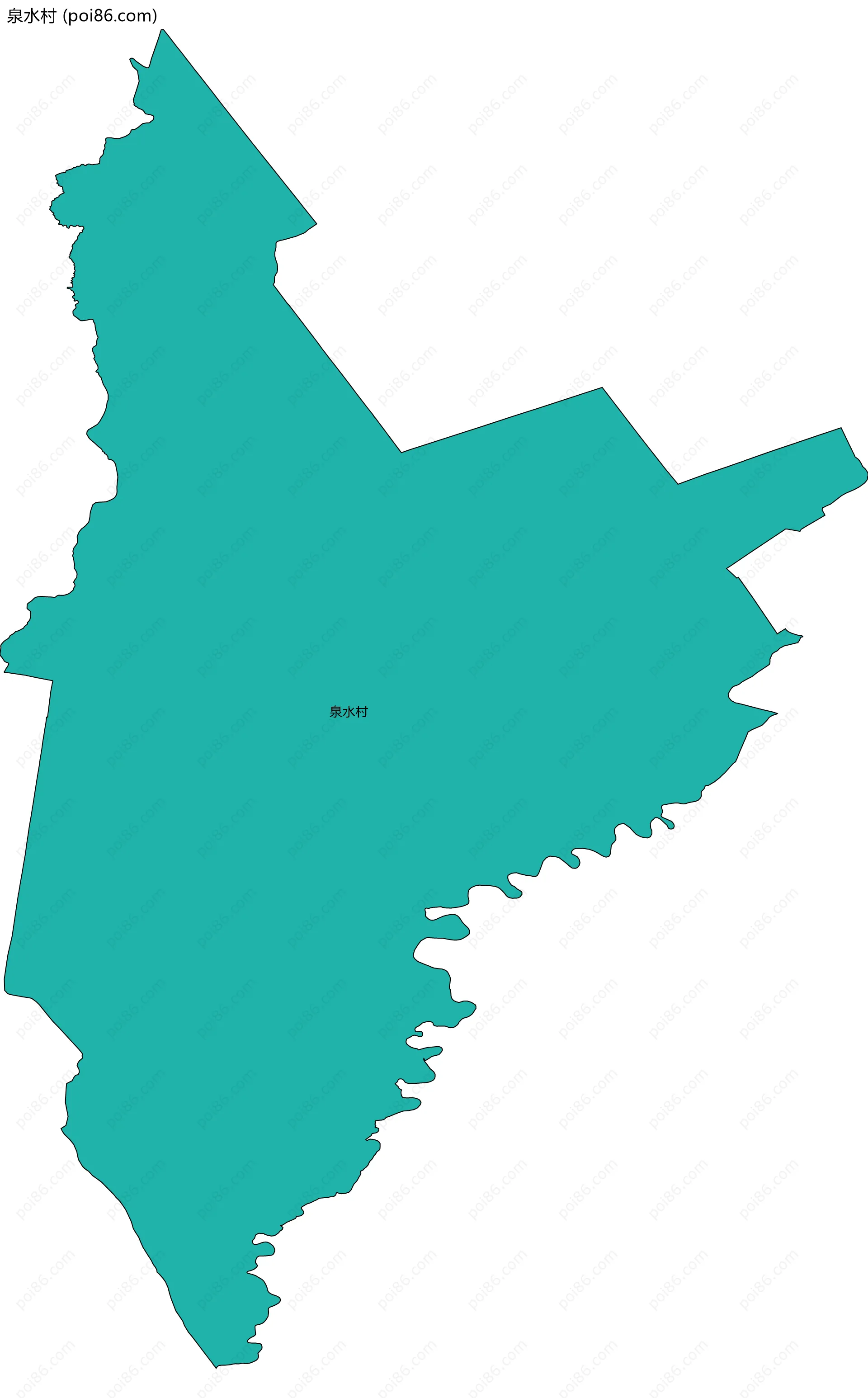 泉水村边界地图