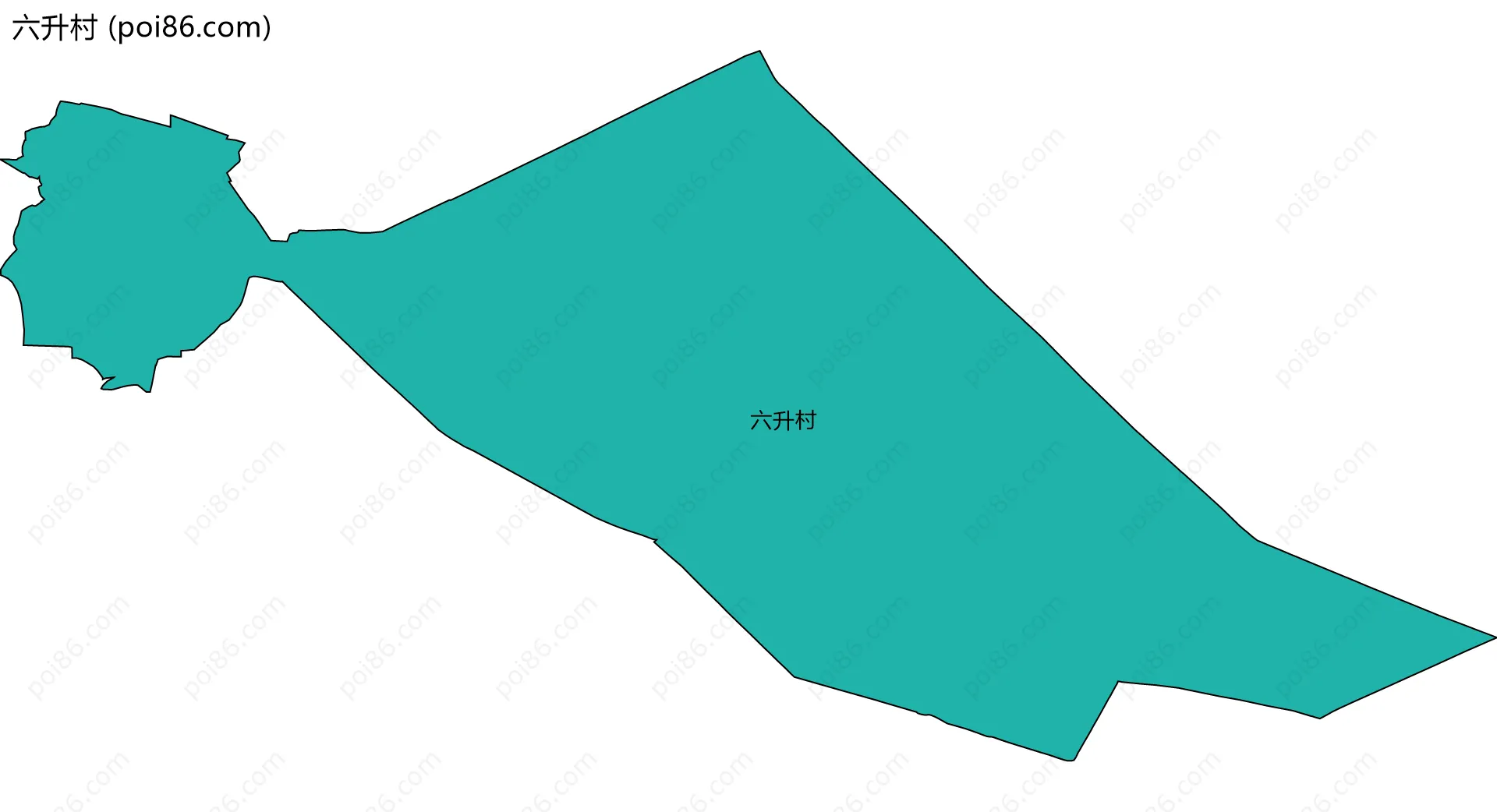 六升村边界地图