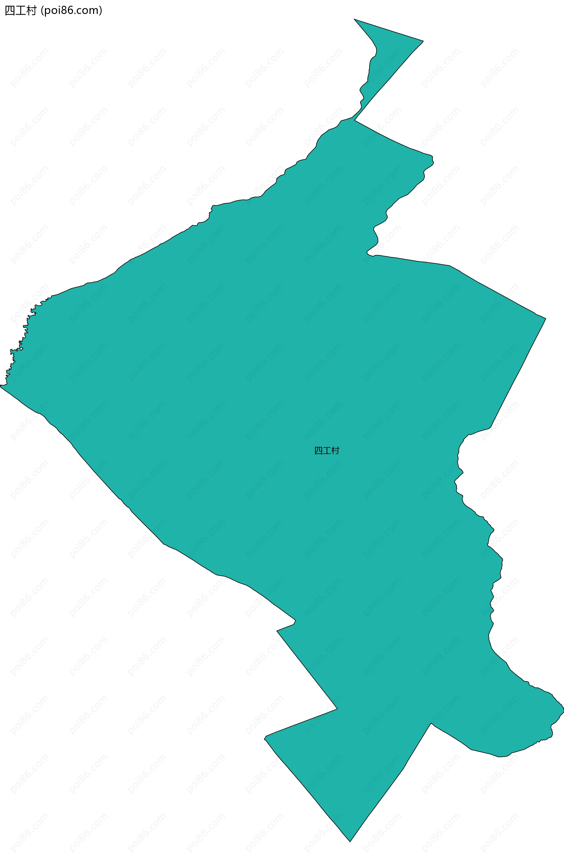 四工村边界地图