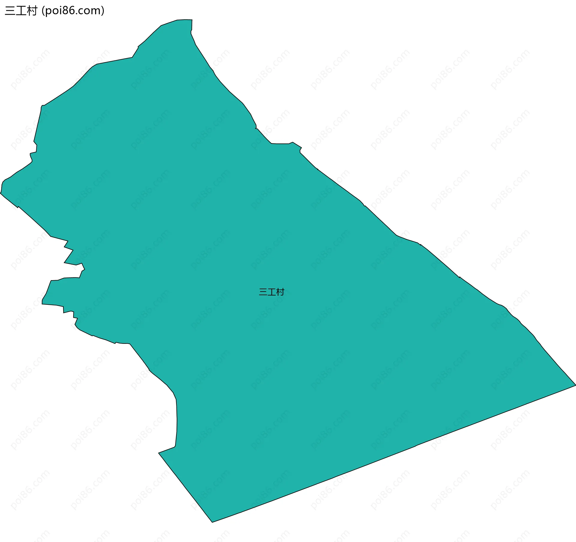 三工村边界地图