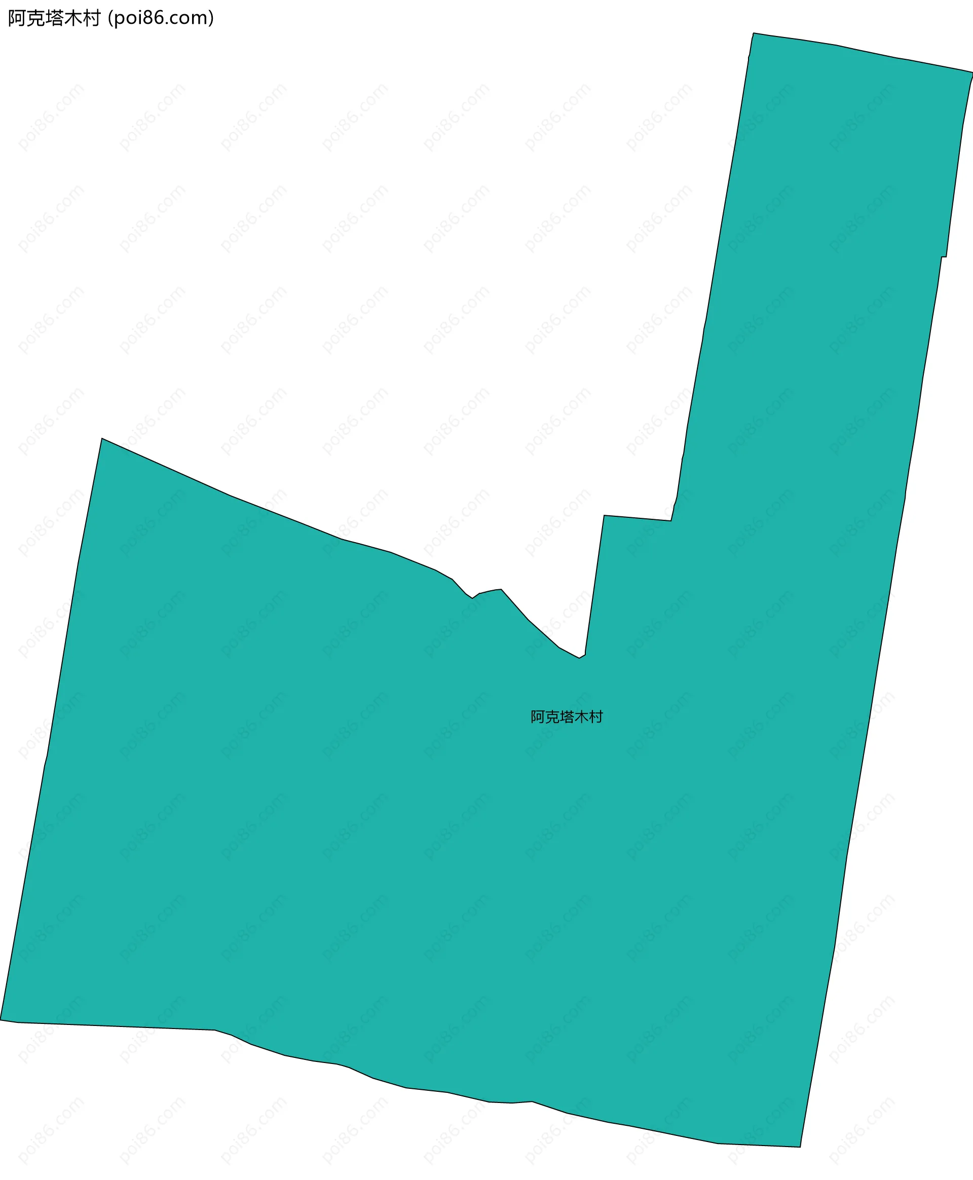 阿克塔木村边界地图