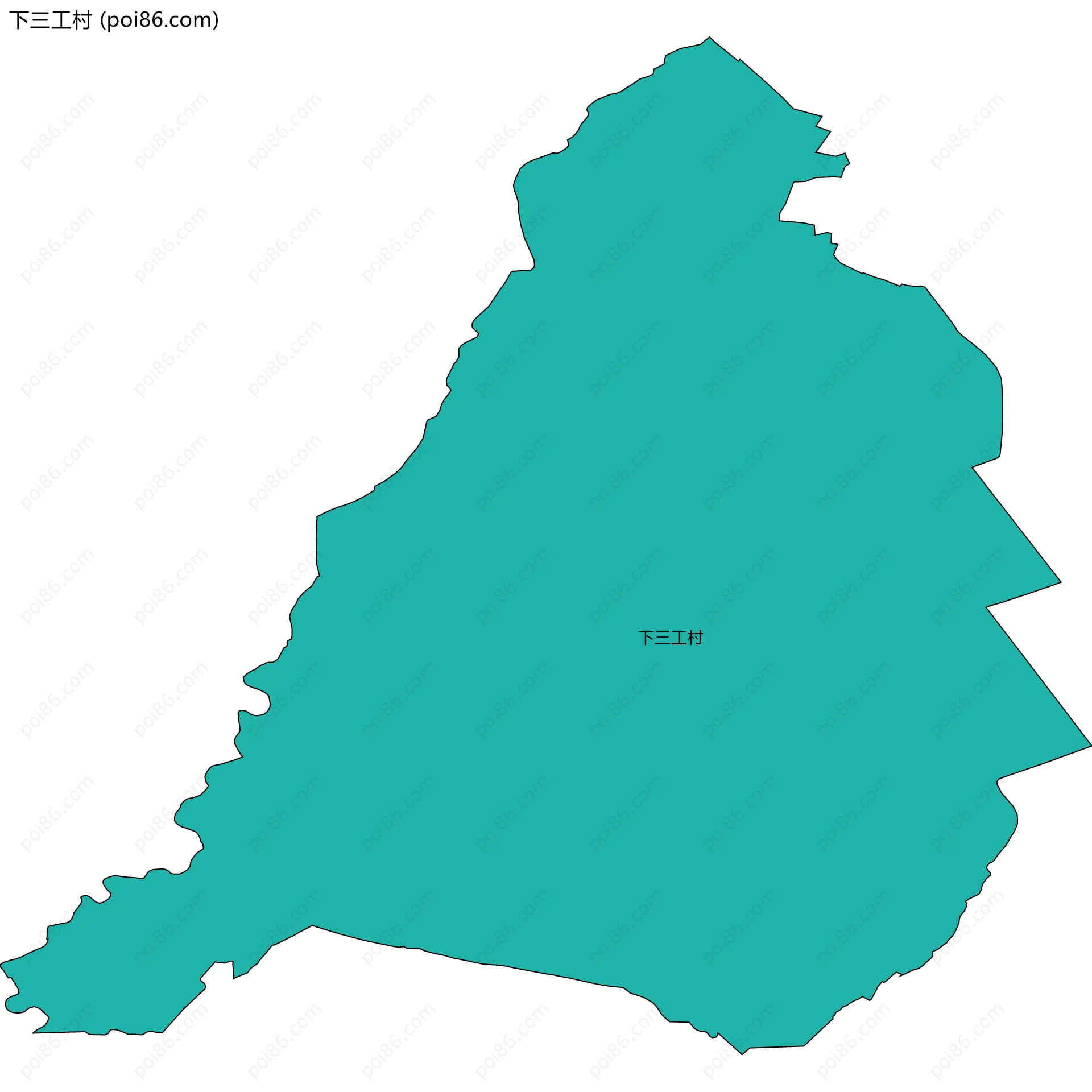 下三工村边界地图