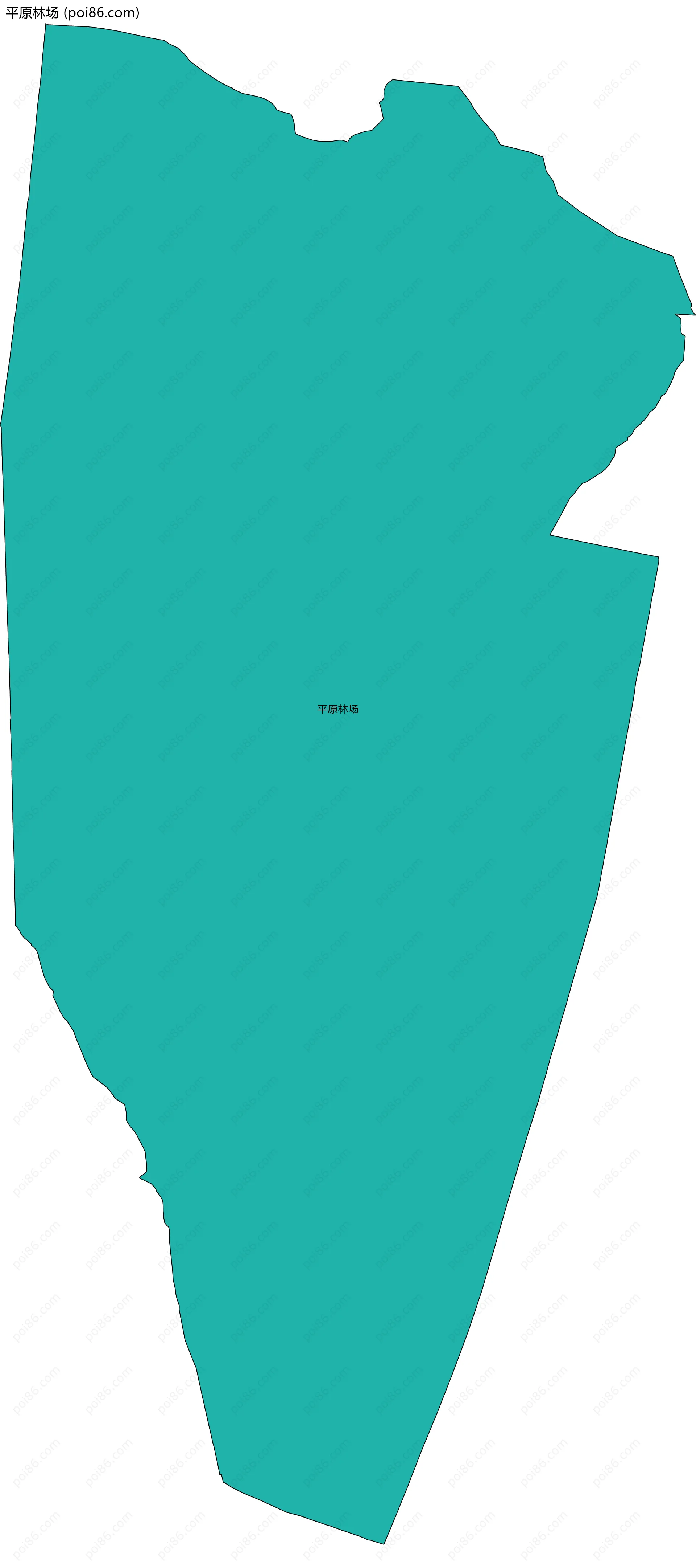 平原林场边界地图