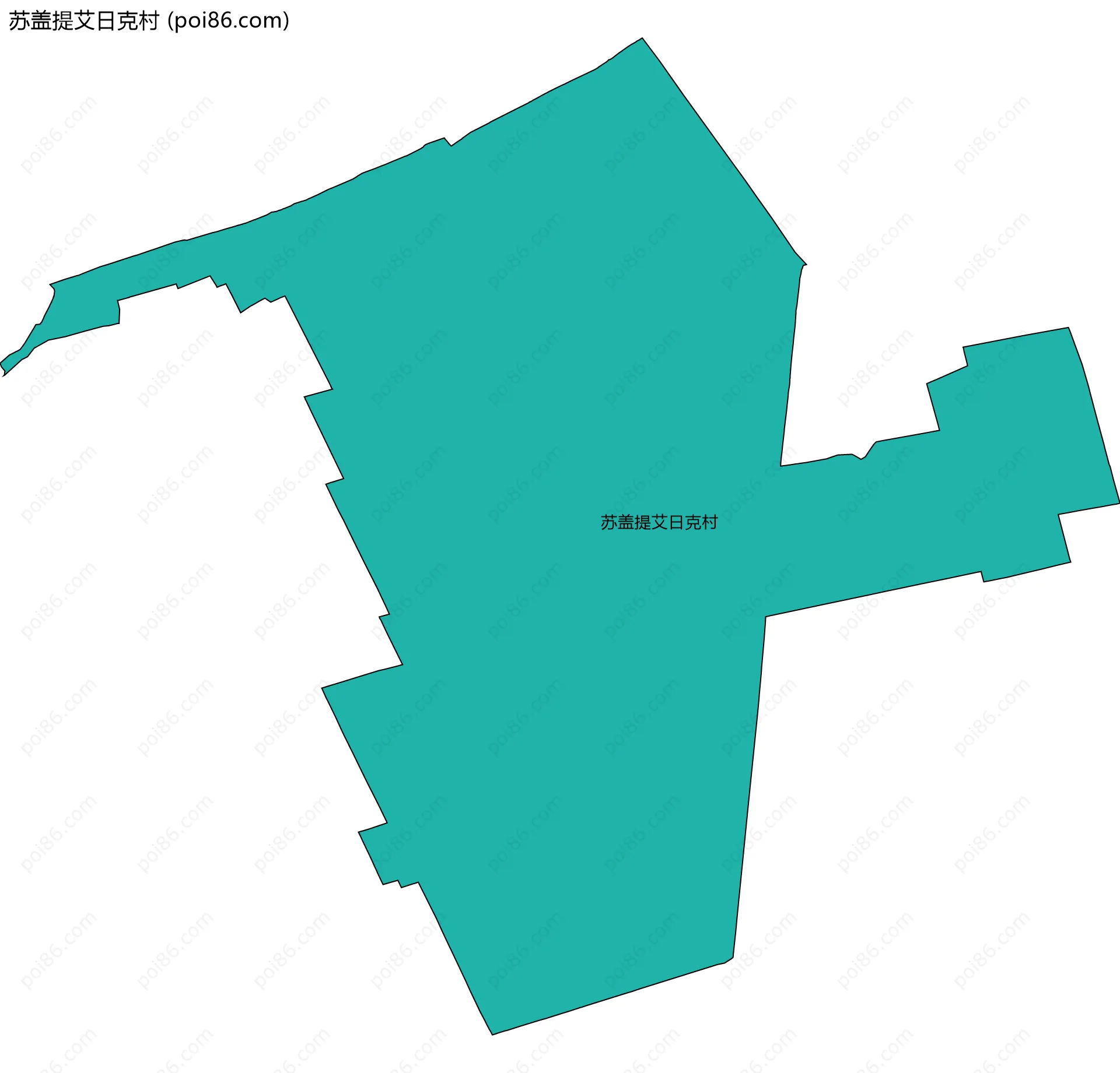 苏盖提艾日克村边界地图