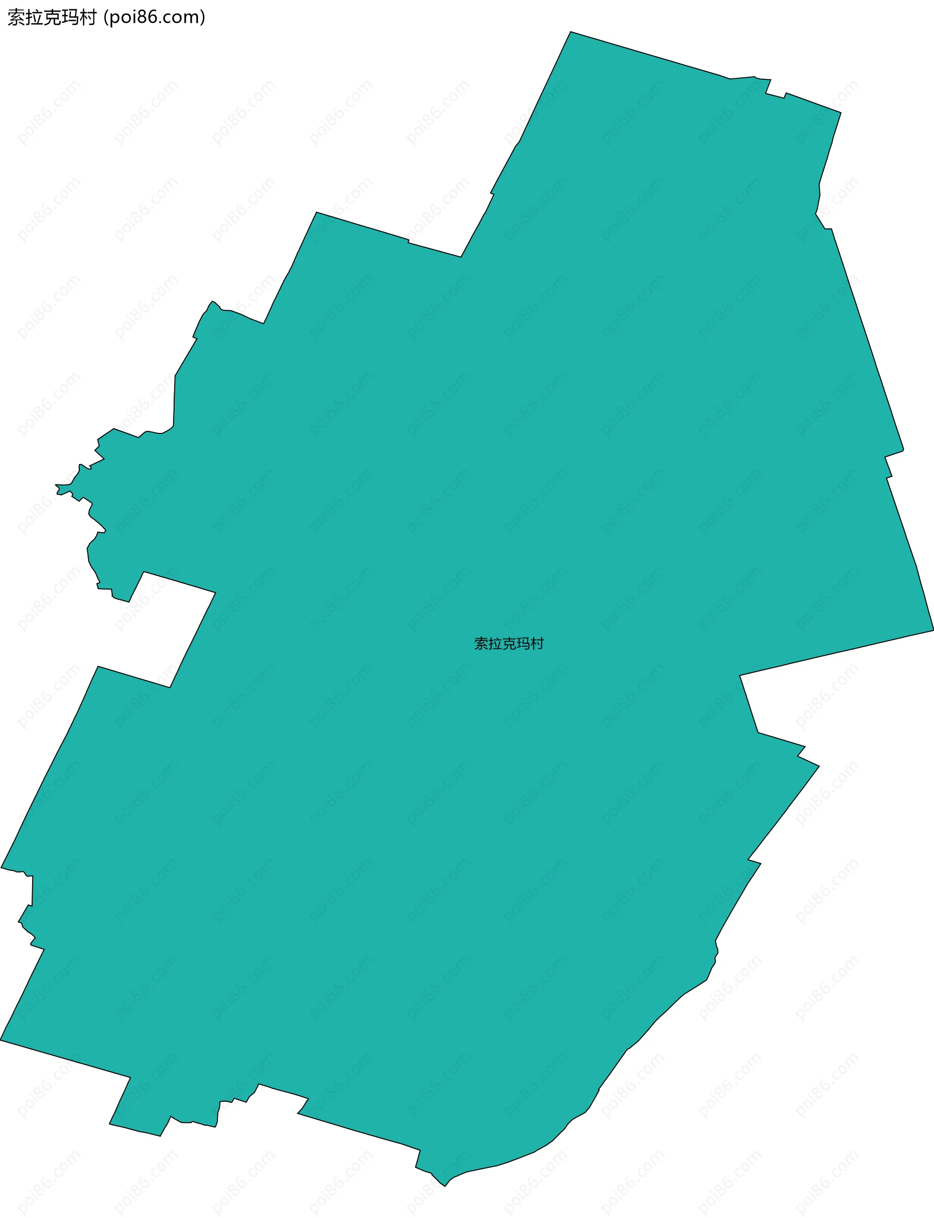 索拉克玛村边界地图