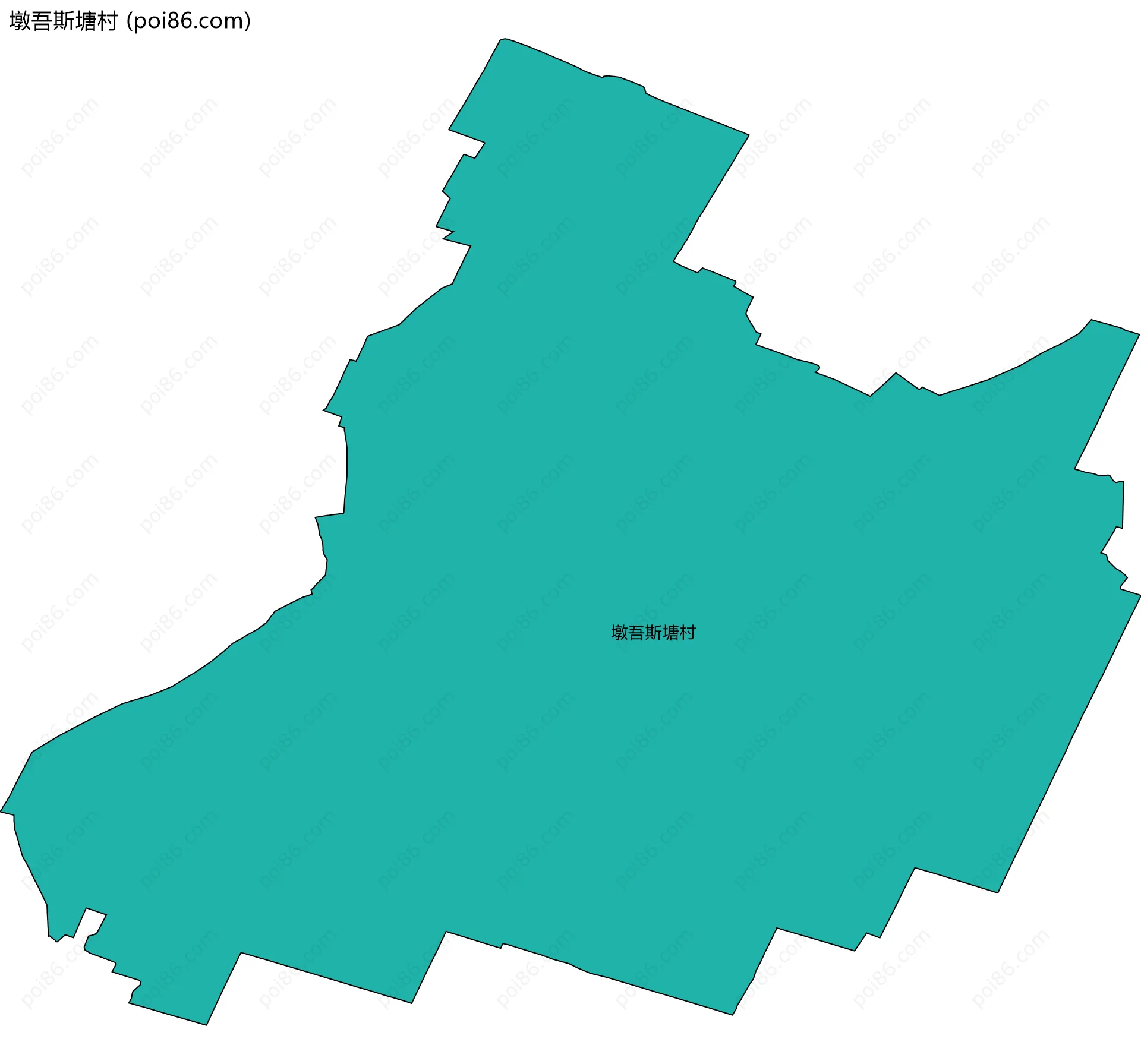 墩吾斯塘村边界地图