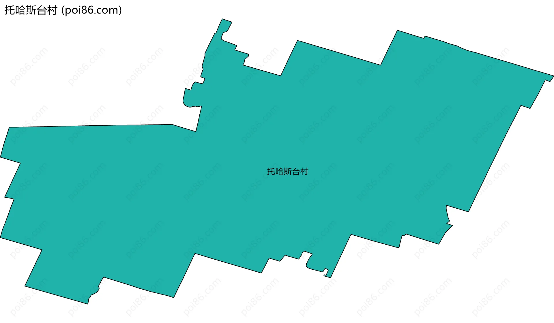 托哈斯台村边界地图