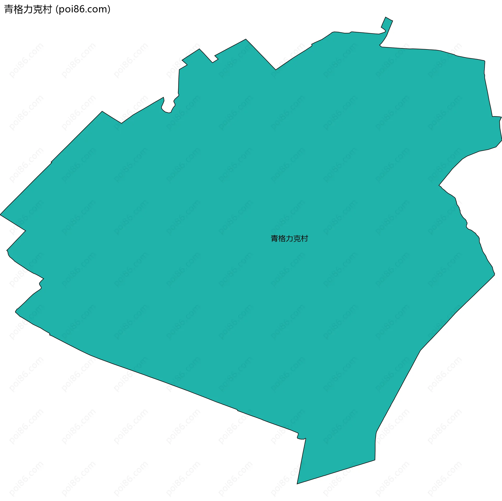 青格力克村边界地图