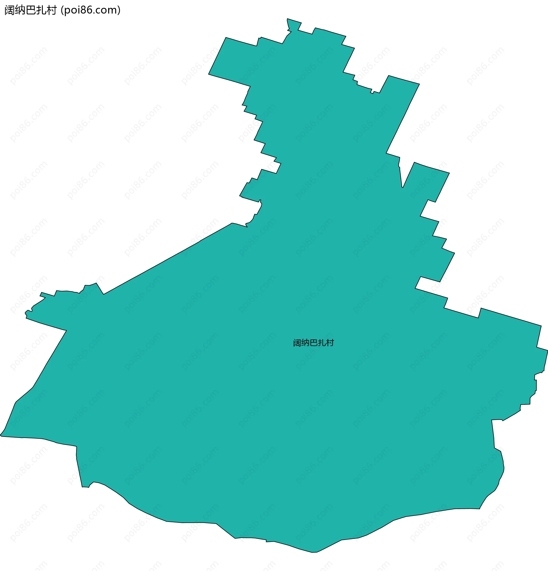阔纳巴扎村边界地图