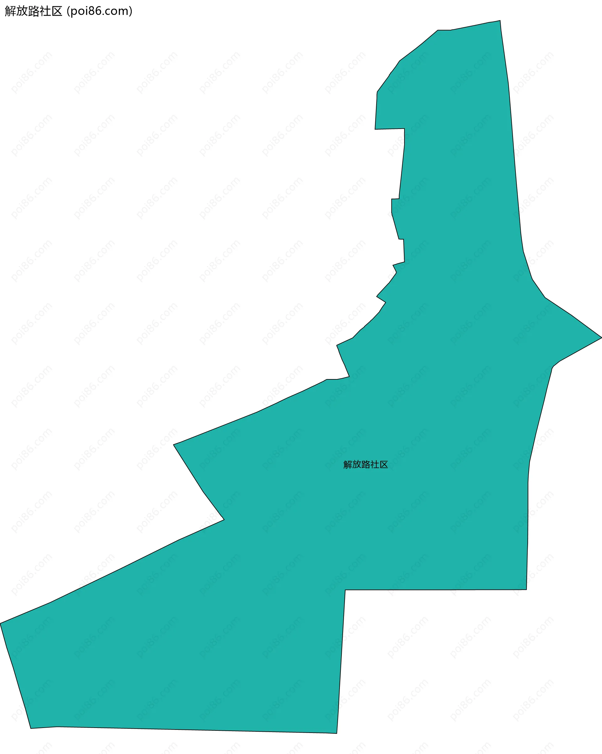 解放路社区边界地图