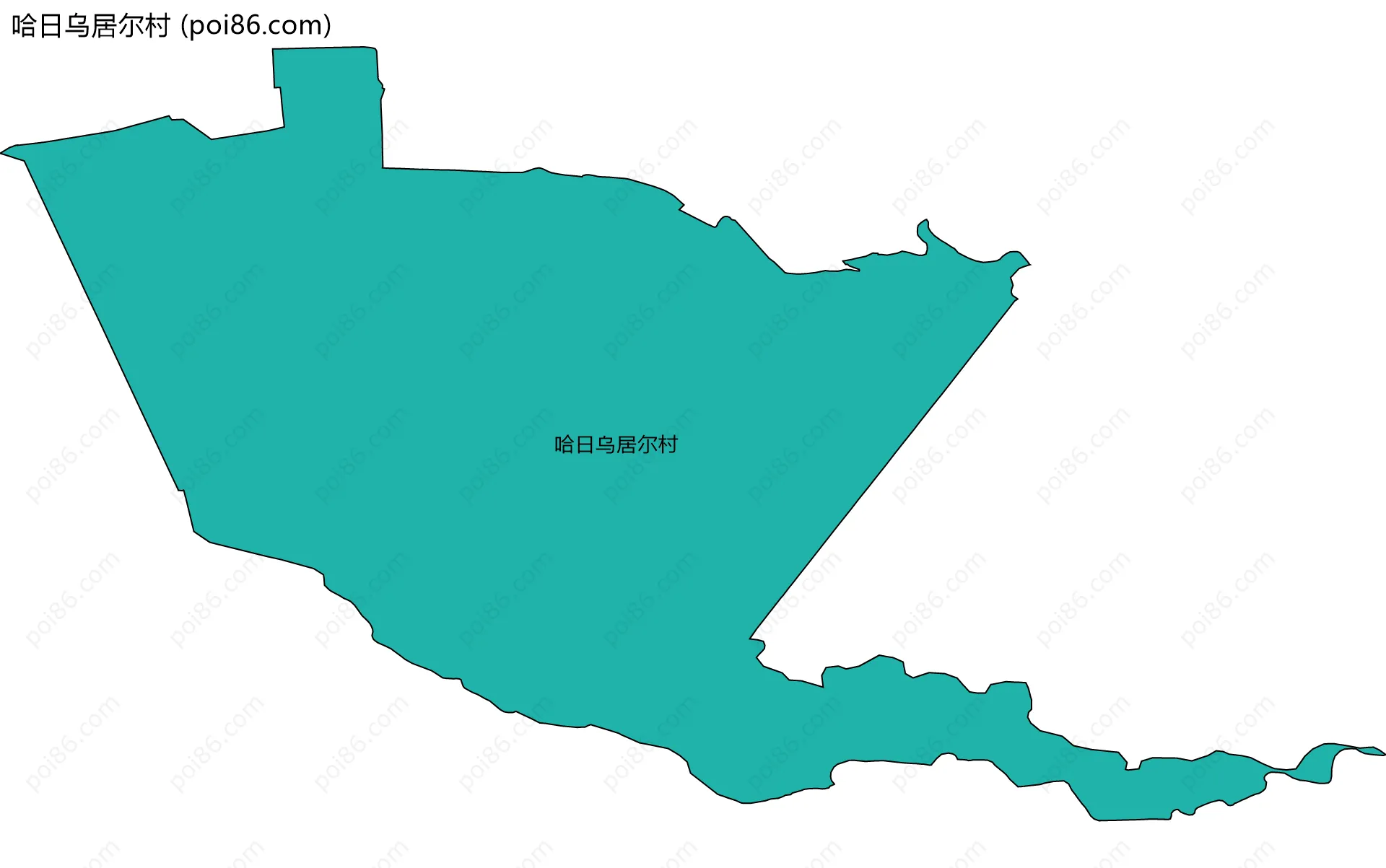 哈日乌居尔村边界地图