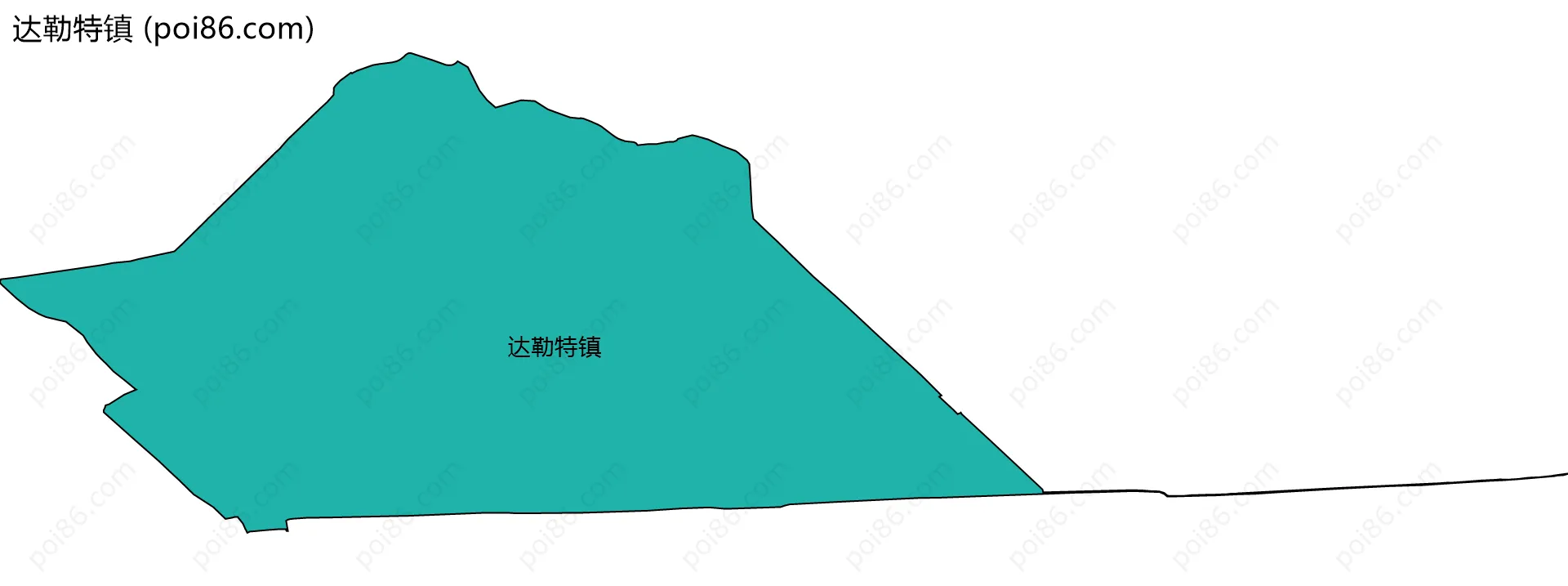 达勒特镇边界地图