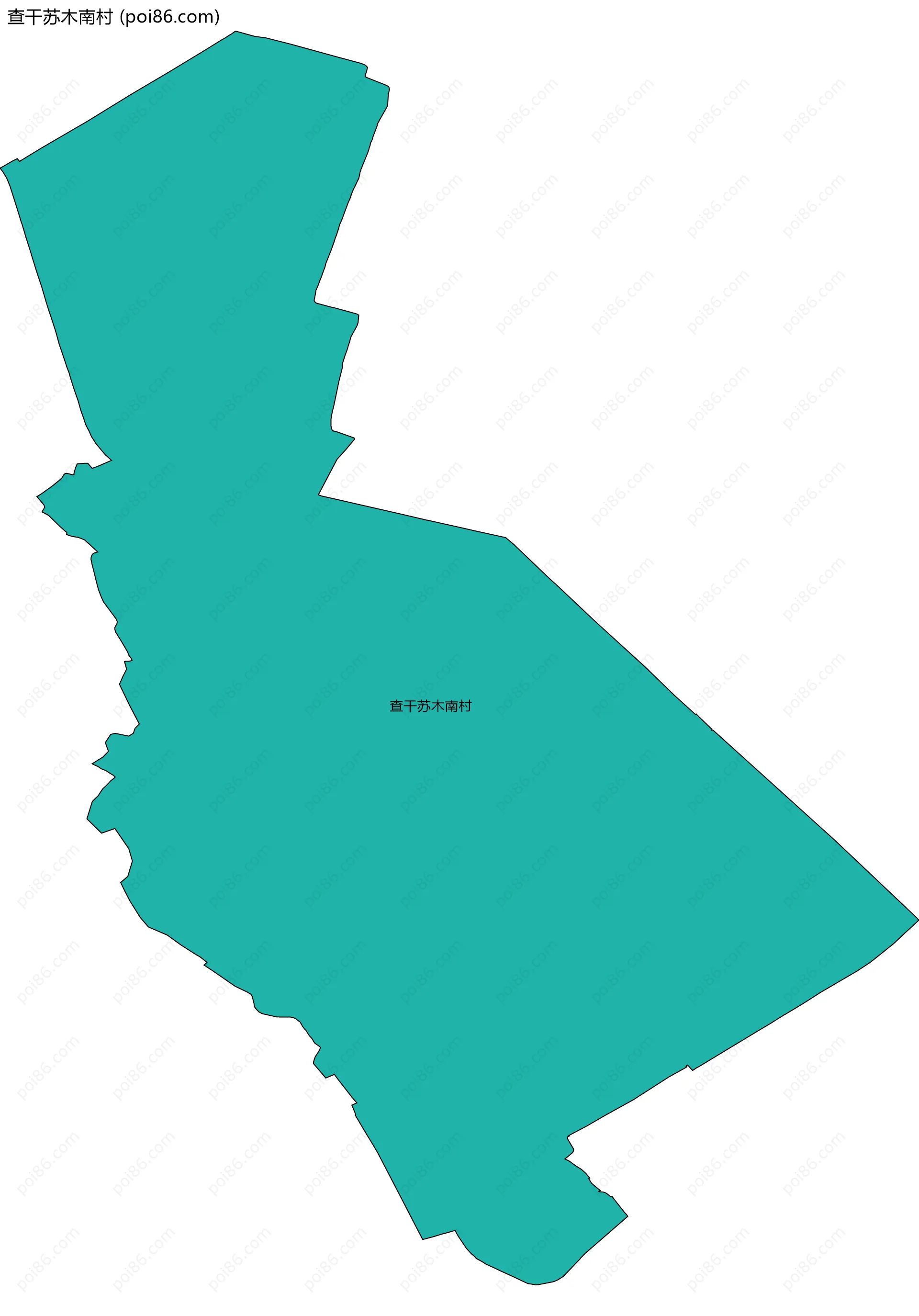 查干苏木南村边界地图