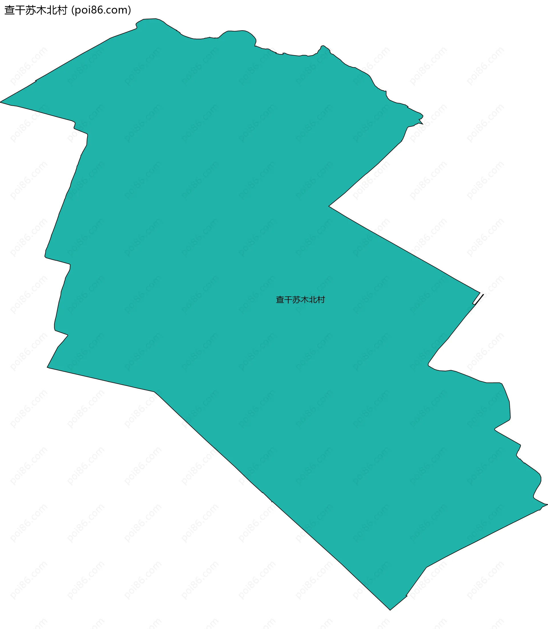 查干苏木北村边界地图