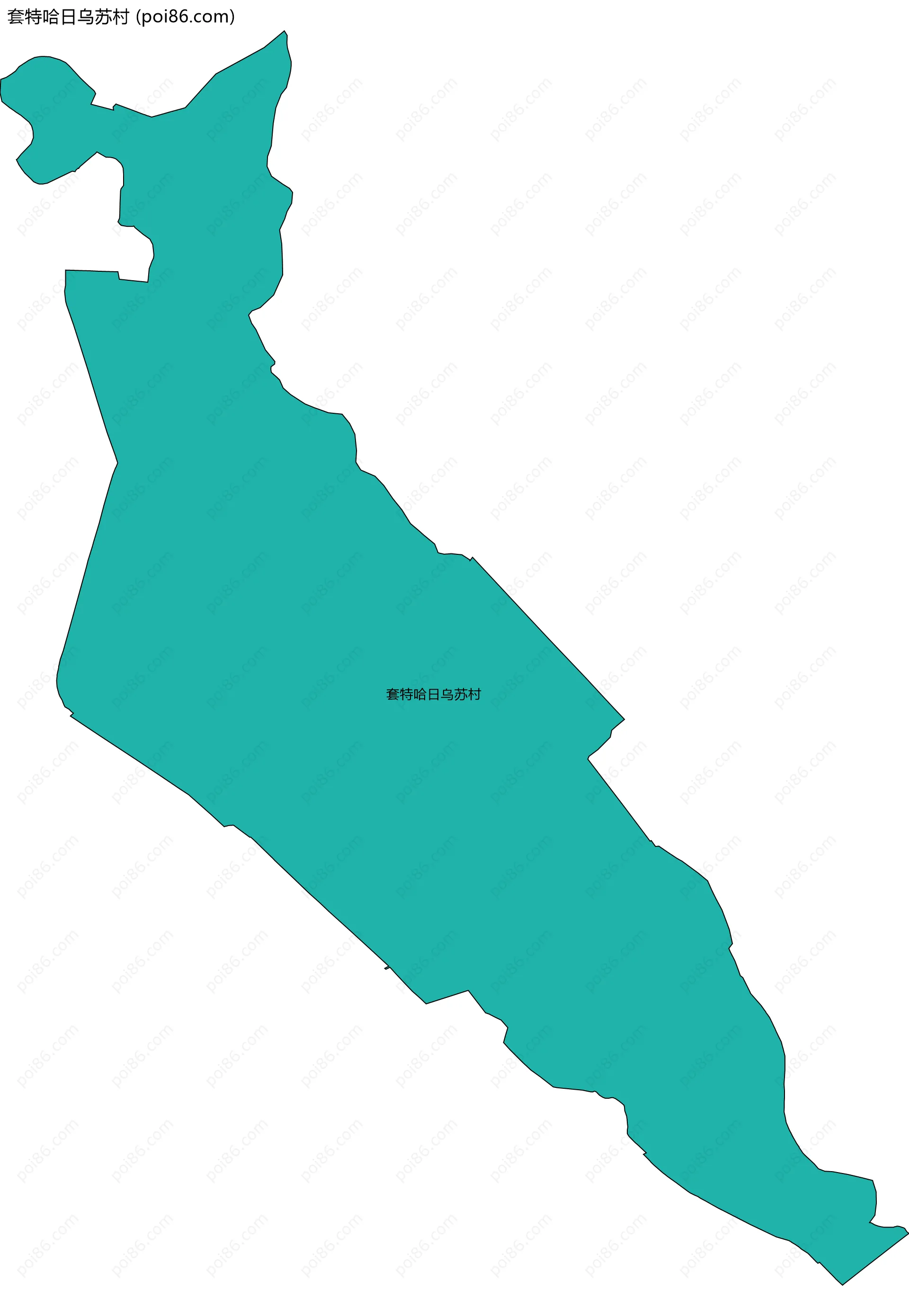 套特哈日乌苏村边界地图