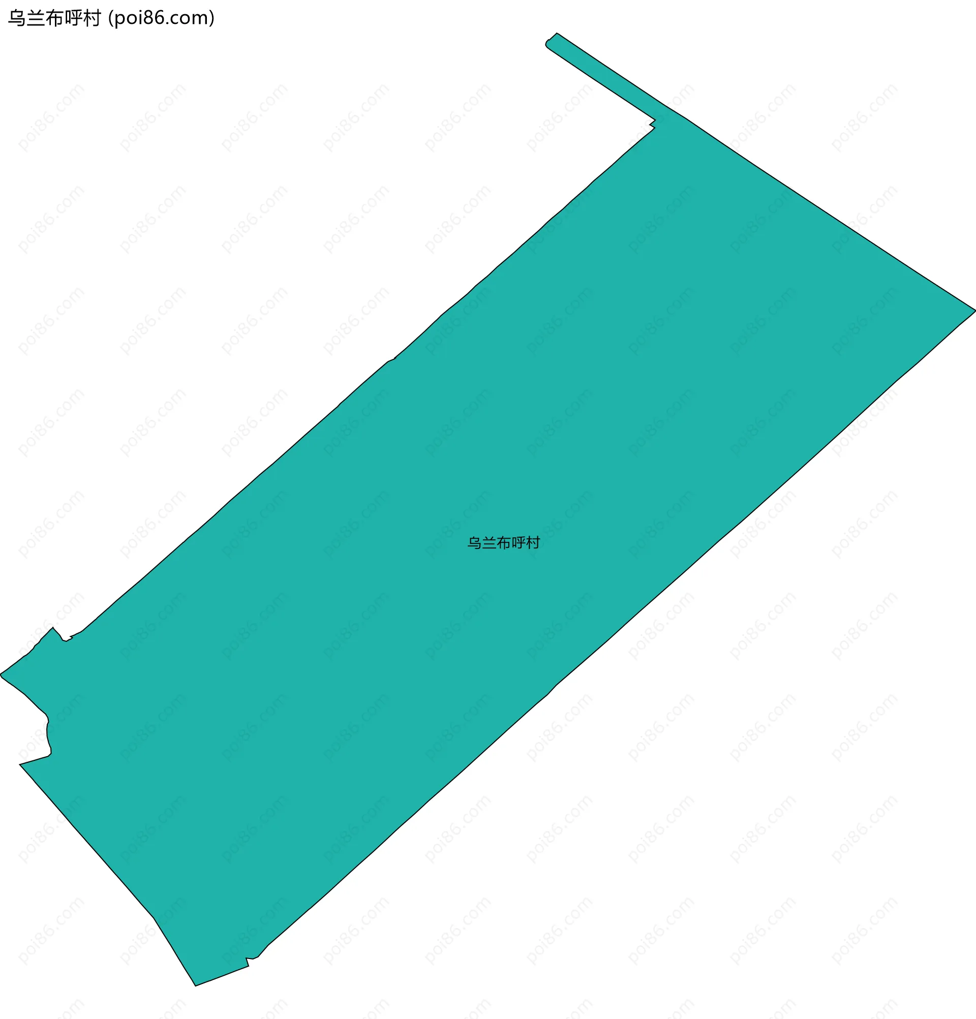 乌兰布呼村边界地图