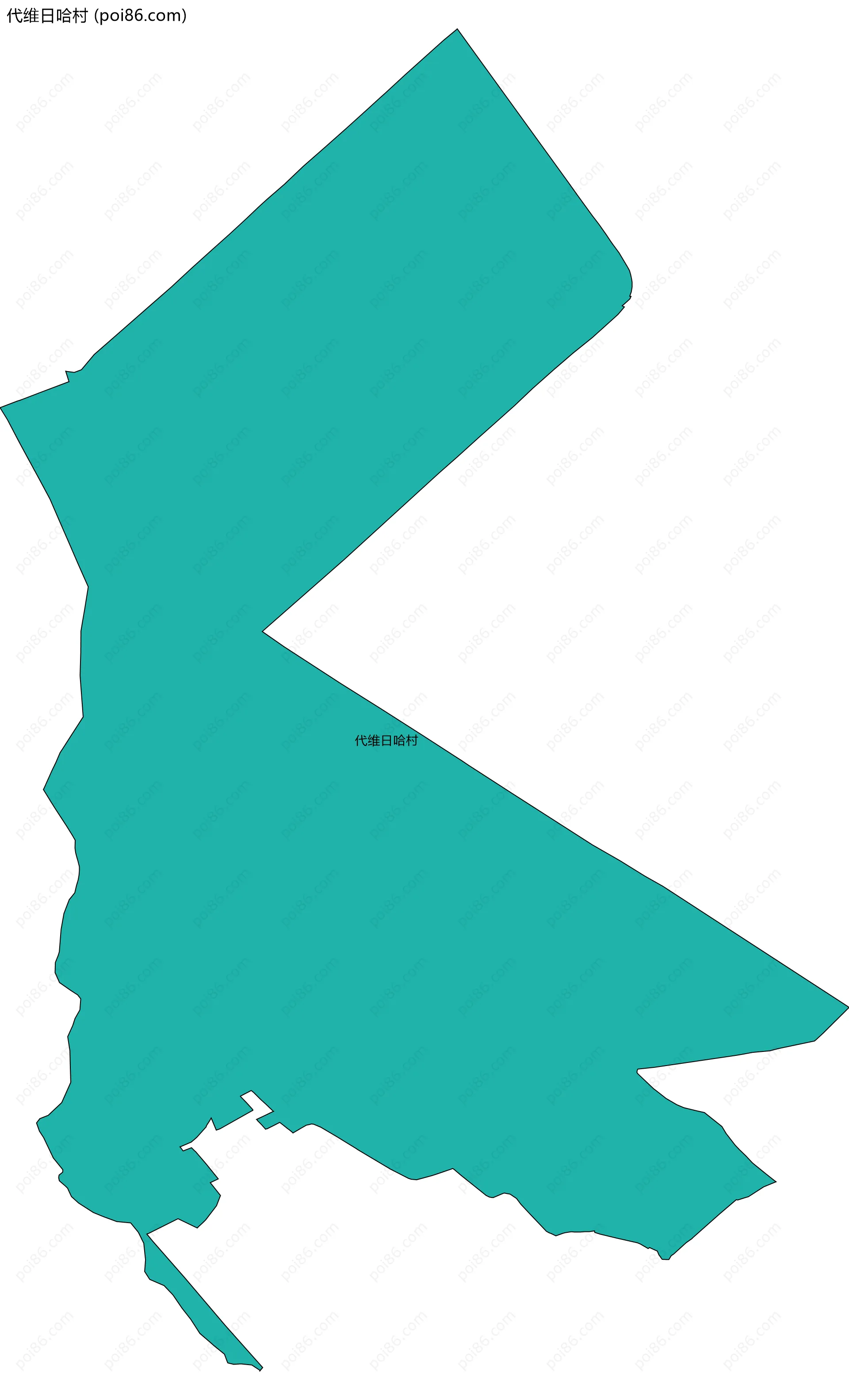 代维日哈村边界地图