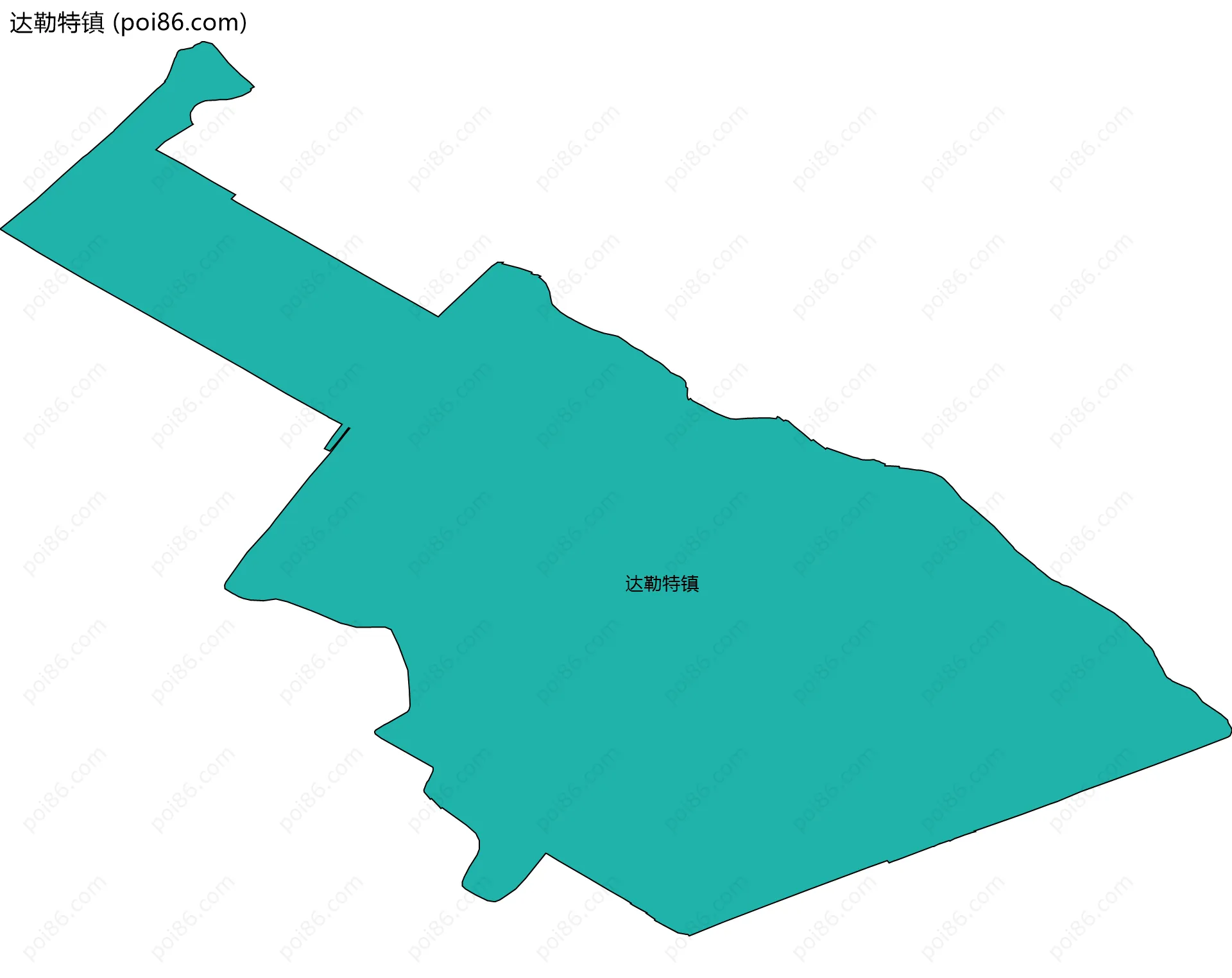 达勒特镇边界地图