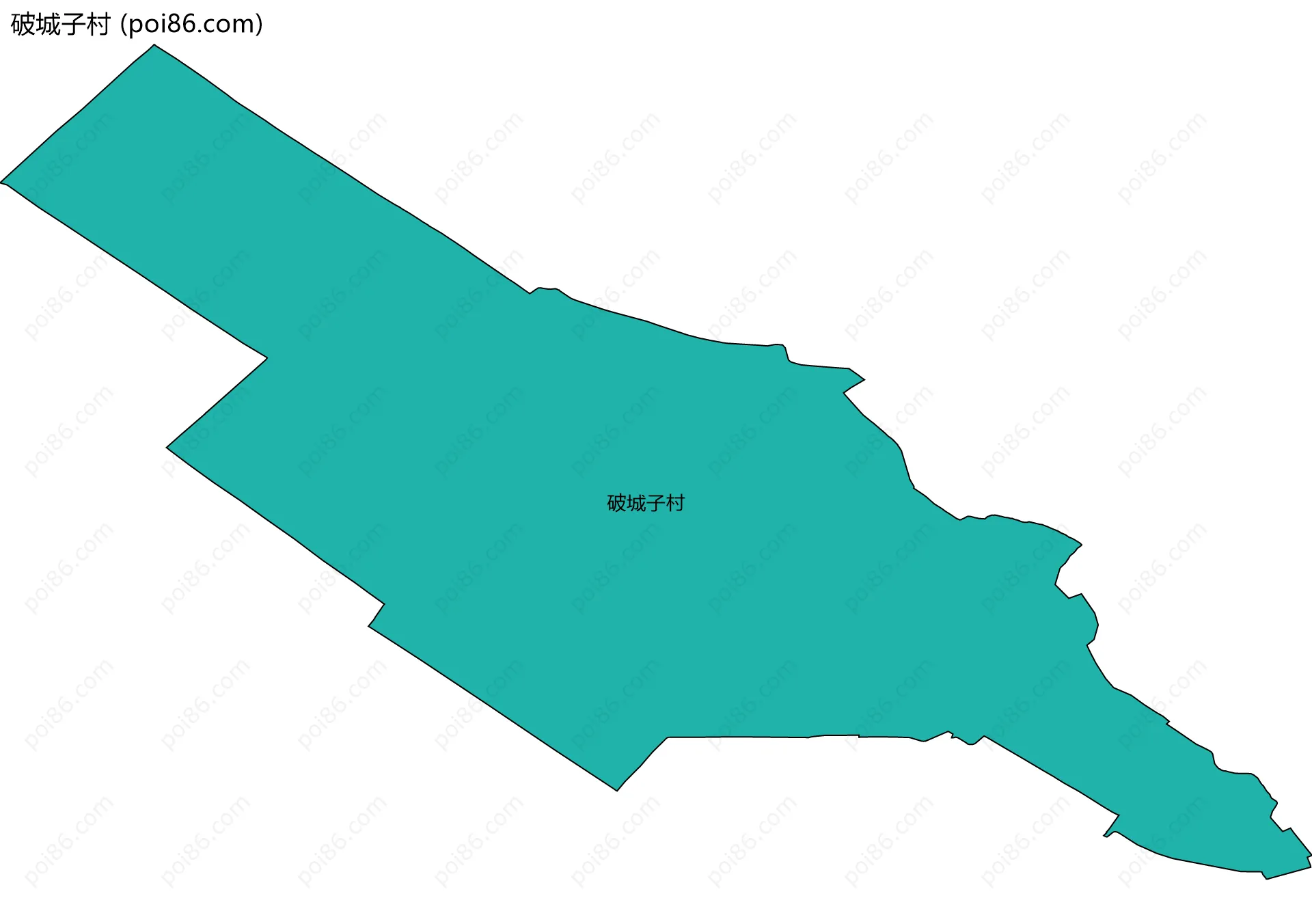 破城子村边界地图