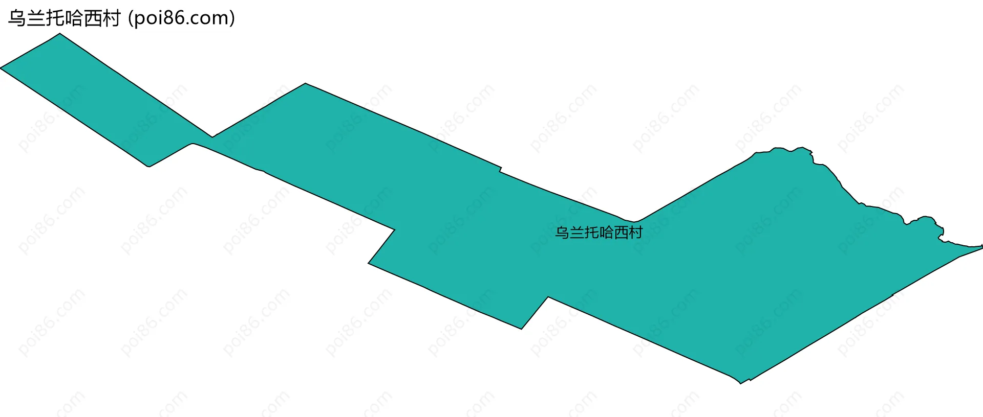乌兰托哈西村边界地图