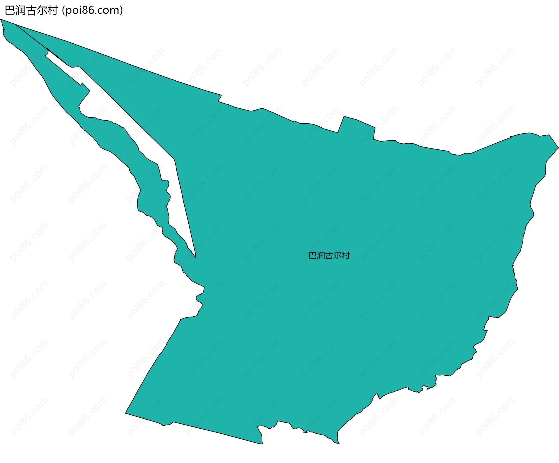 巴润古尔村边界地图
