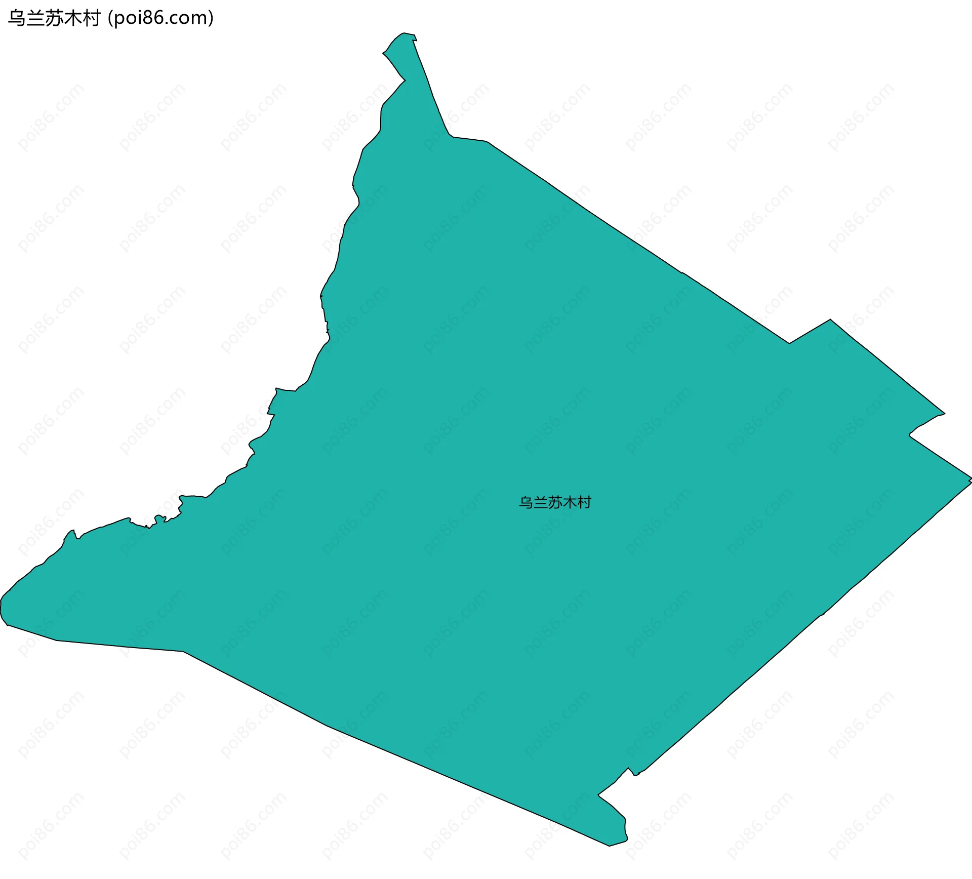 乌兰苏木村边界地图