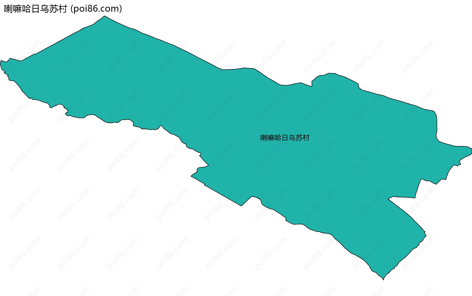 喇嘛哈日乌苏村边界地图