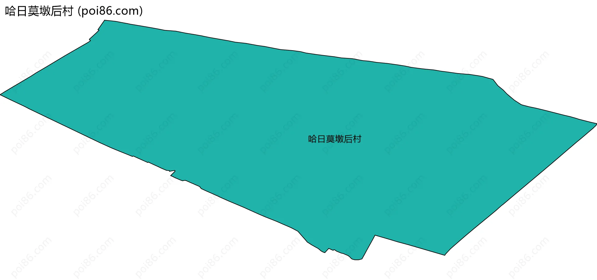 哈日莫墩后村边界地图