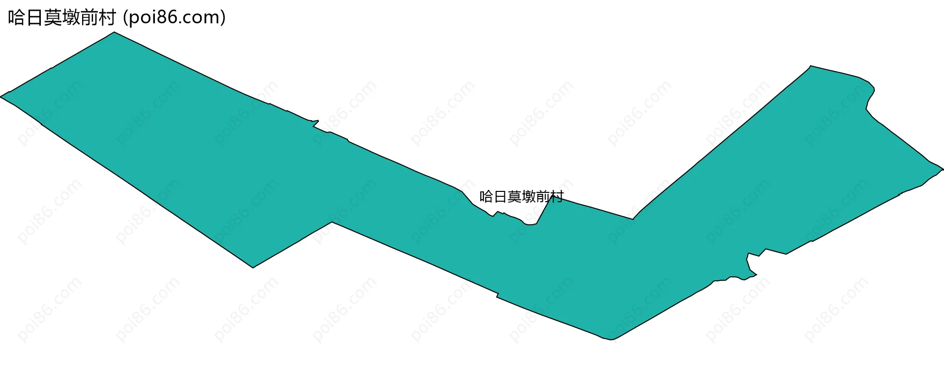 哈日莫墩前村边界地图