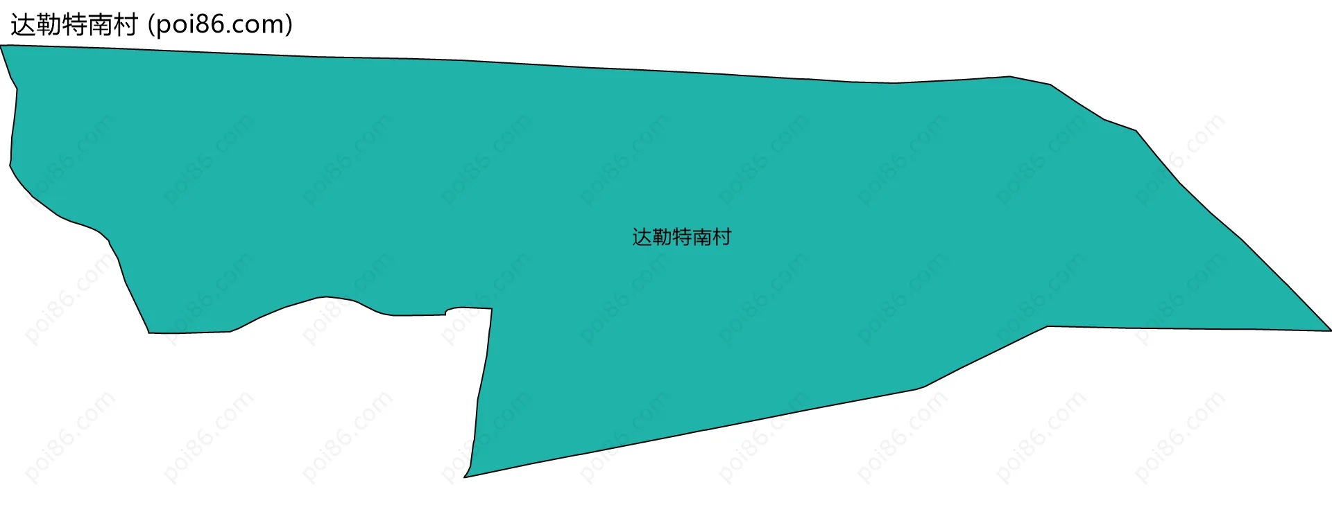 达勒特南村边界地图