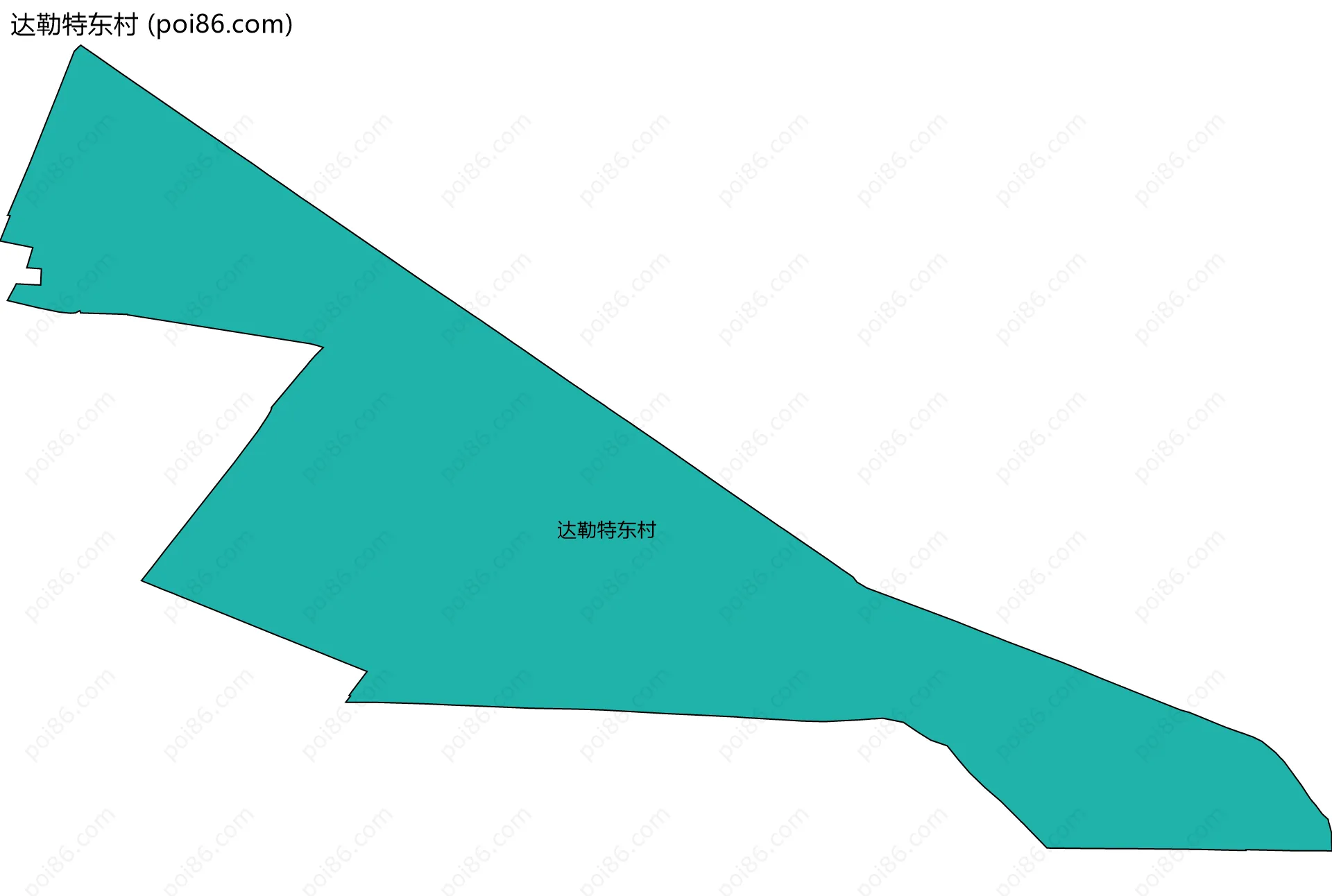 达勒特东村边界地图