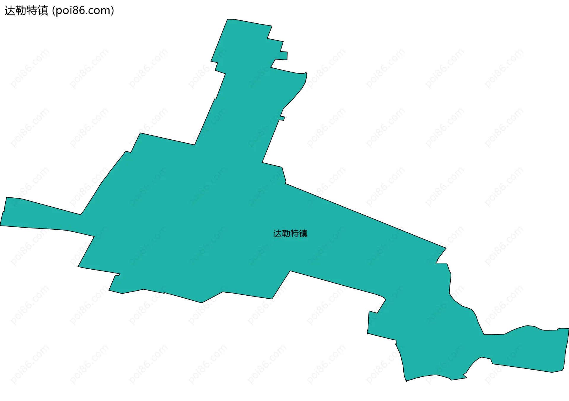 达勒特镇边界地图