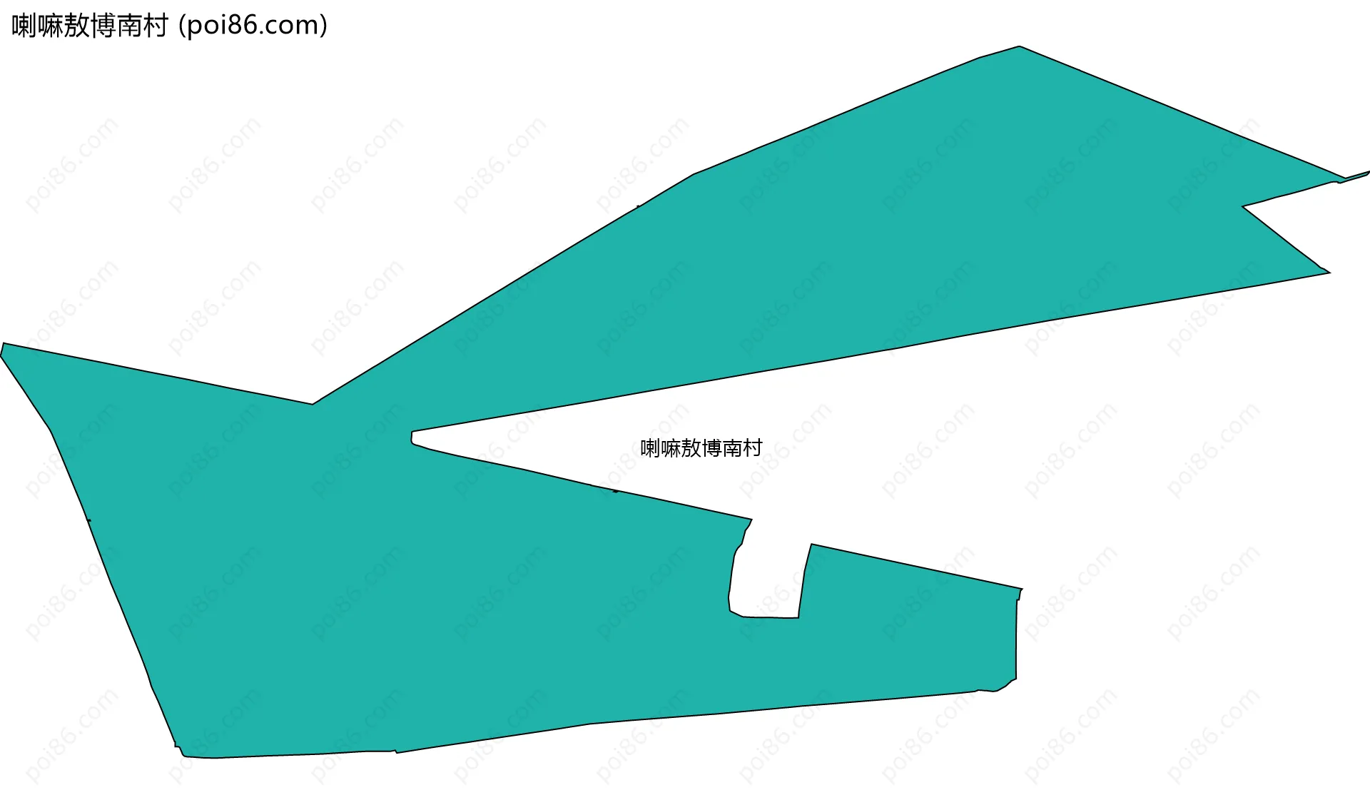 喇嘛敖博南村边界地图