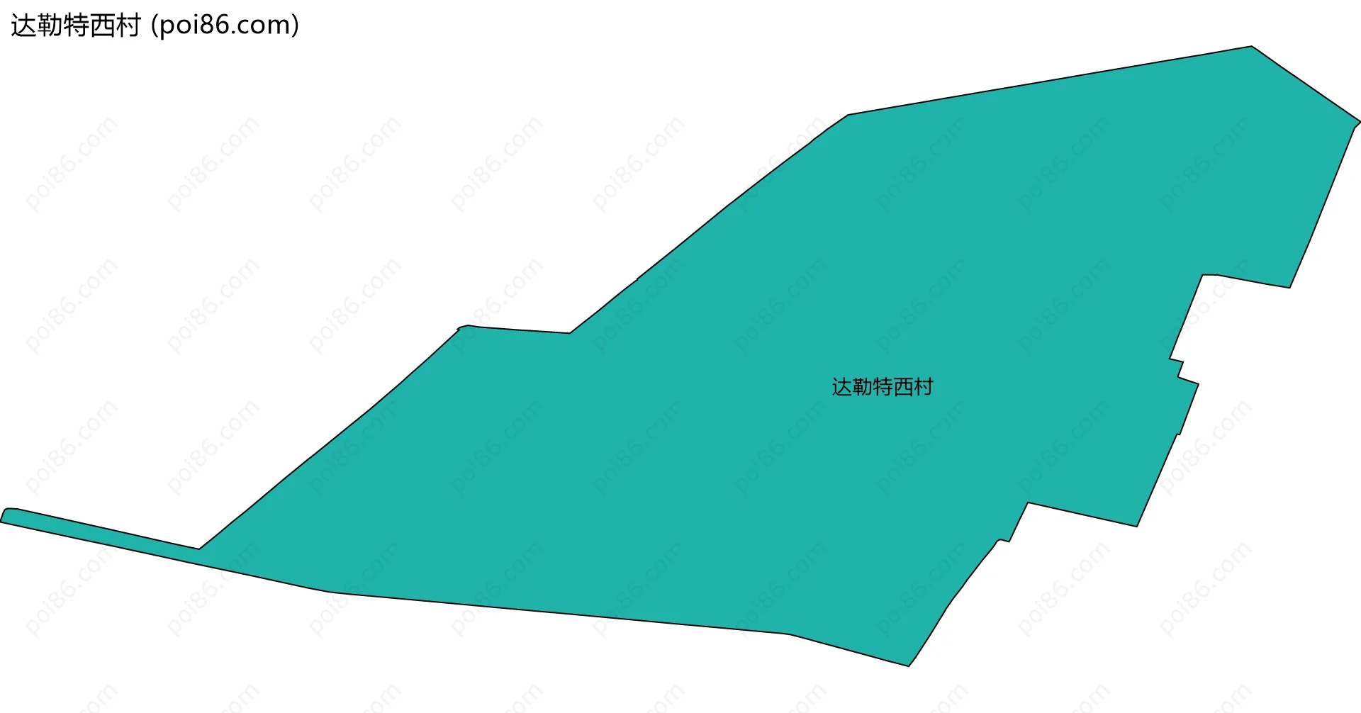 达勒特西村边界地图