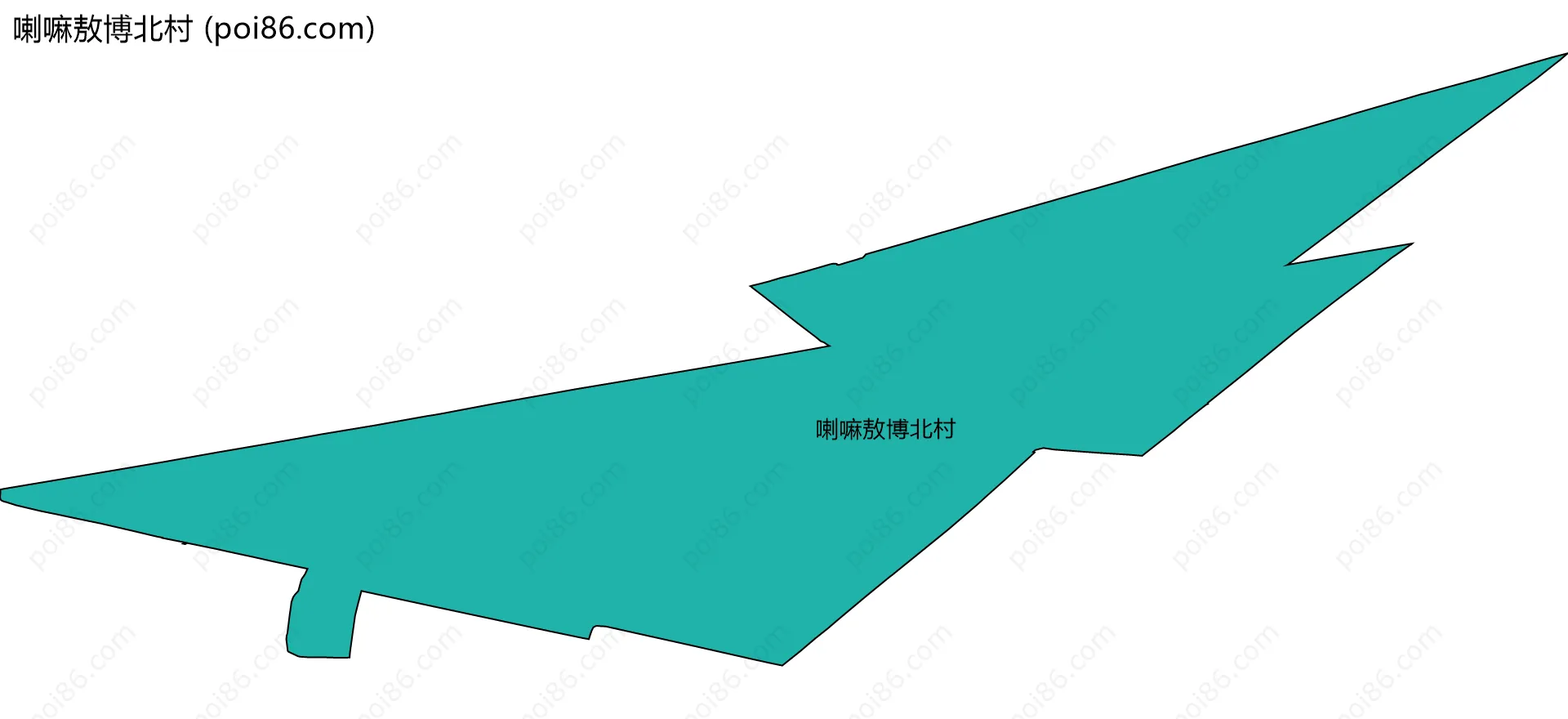 喇嘛敖博北村边界地图