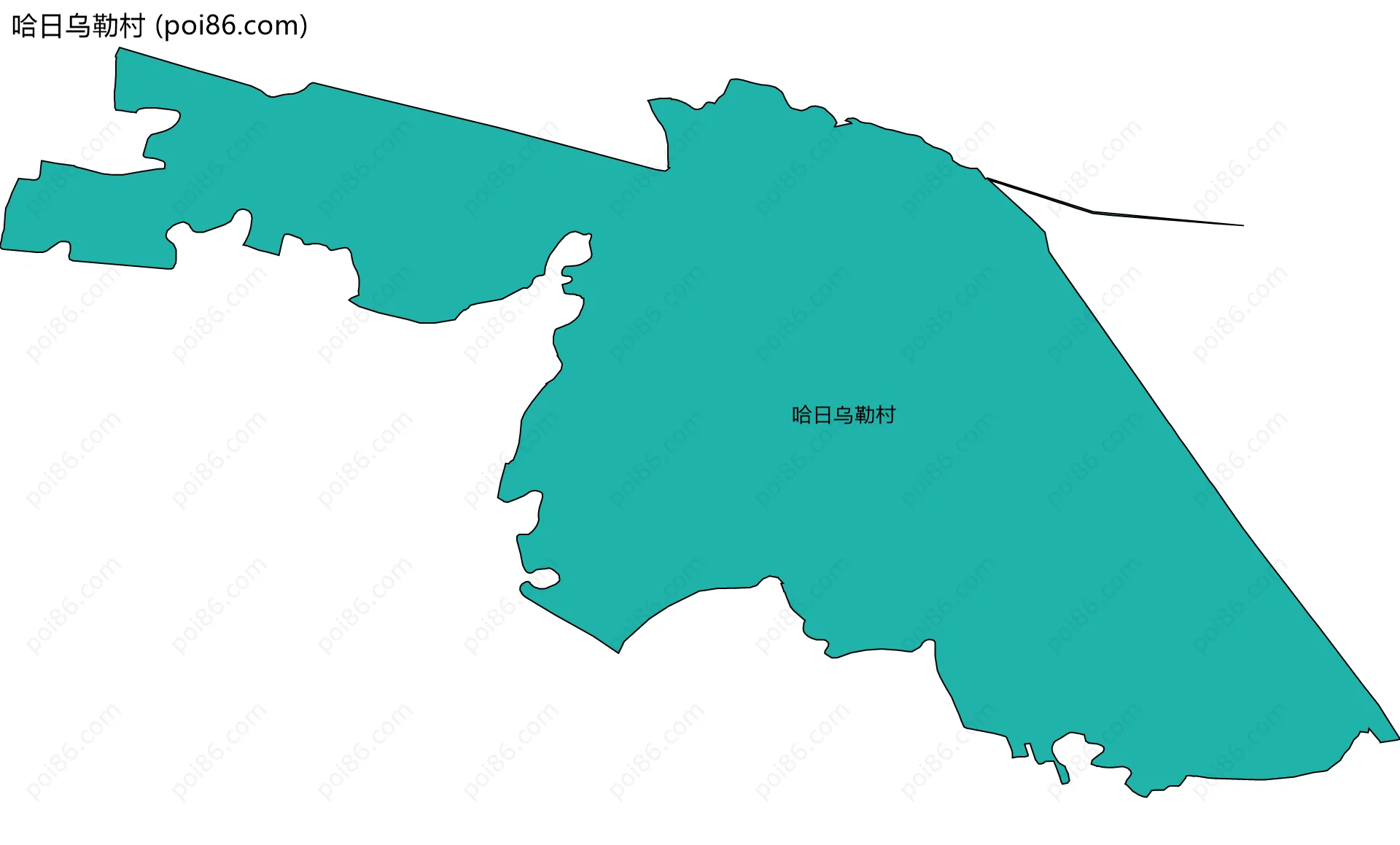 哈日乌勒村边界地图