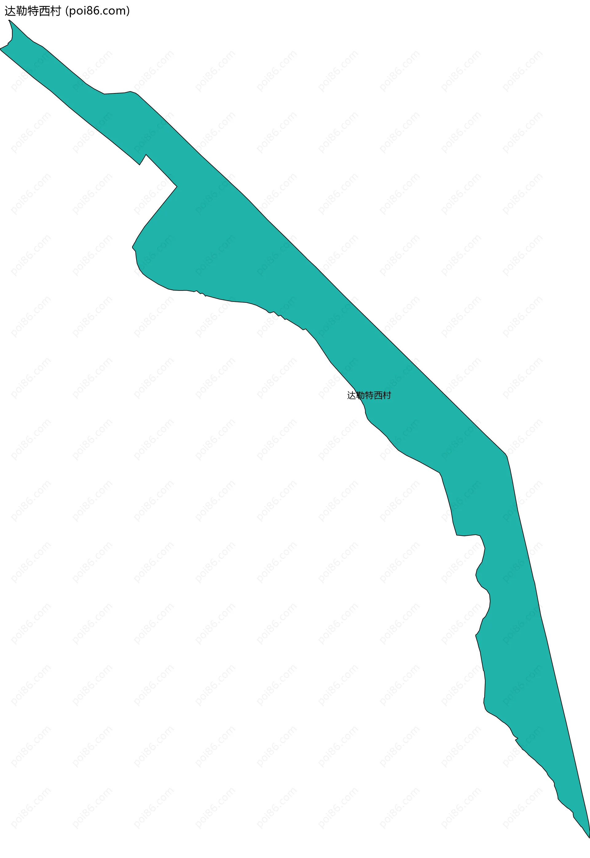 达勒特西村边界地图