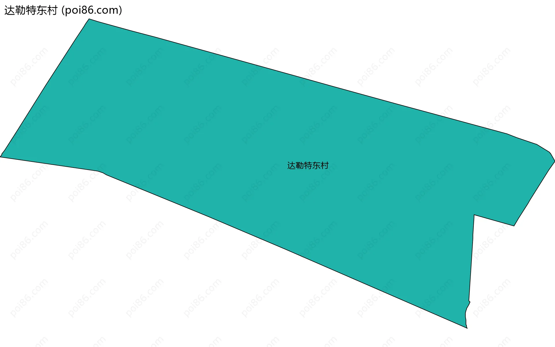 达勒特东村边界地图