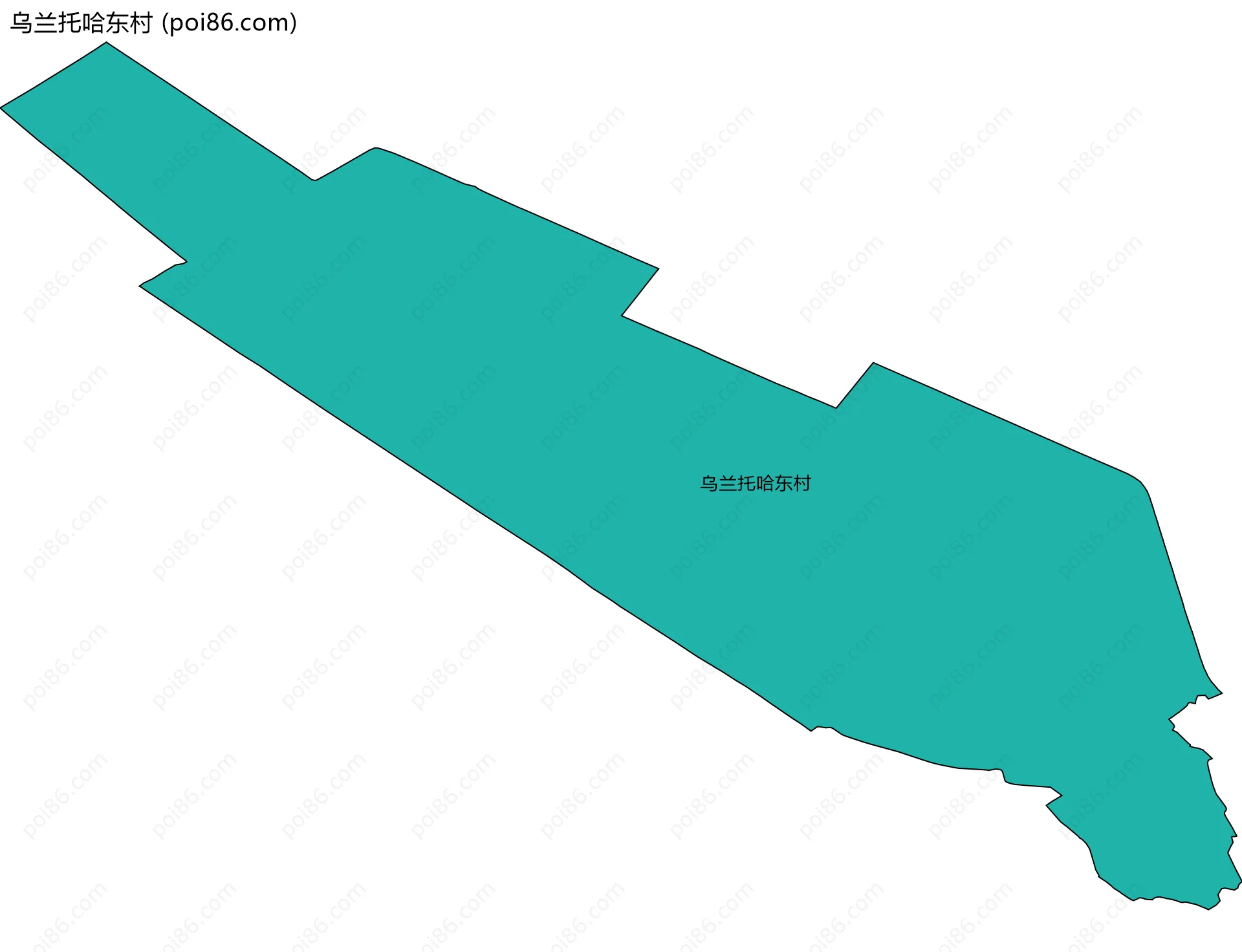 乌兰托哈东村边界地图