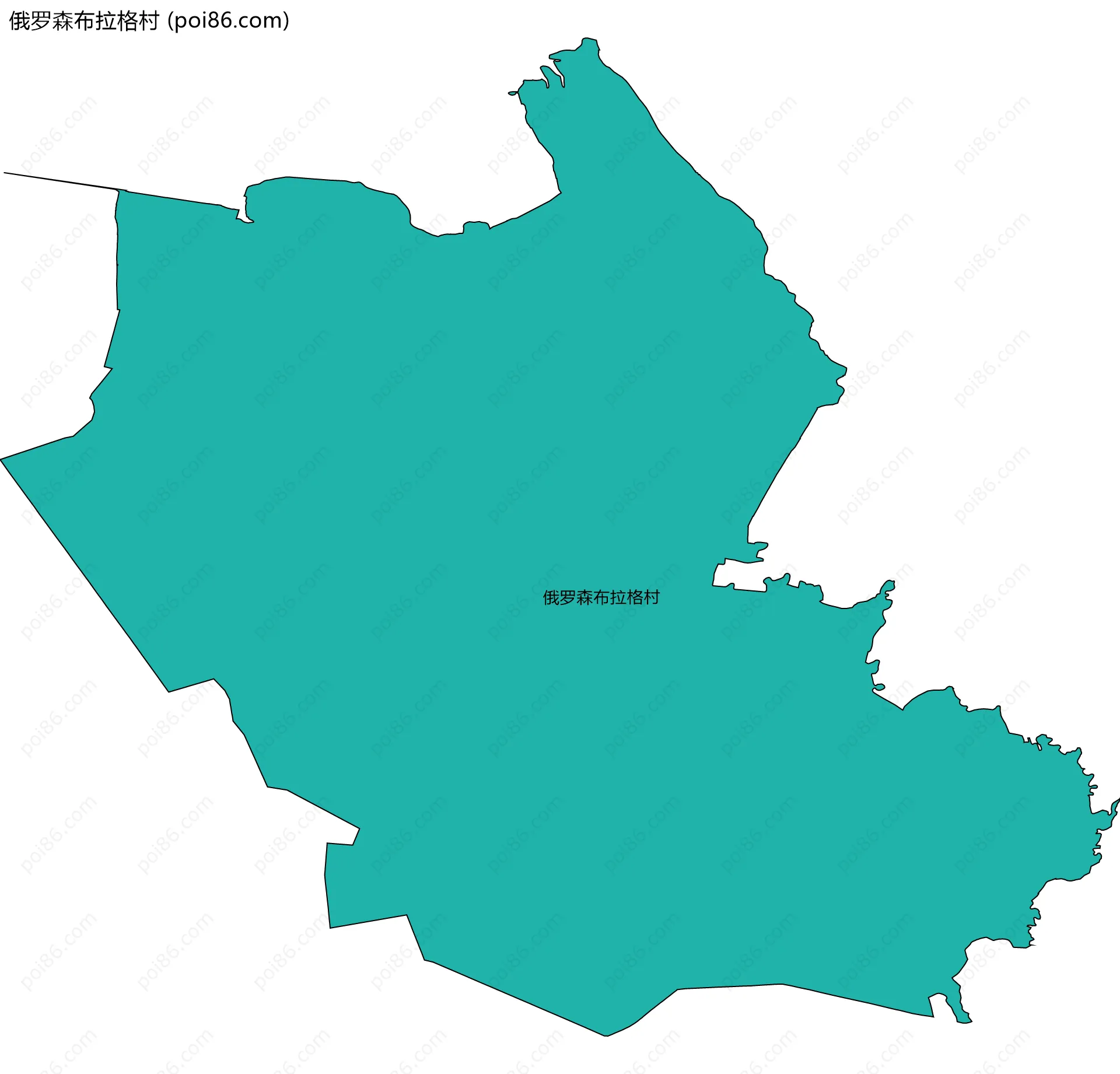 俄罗森布拉格村边界地图