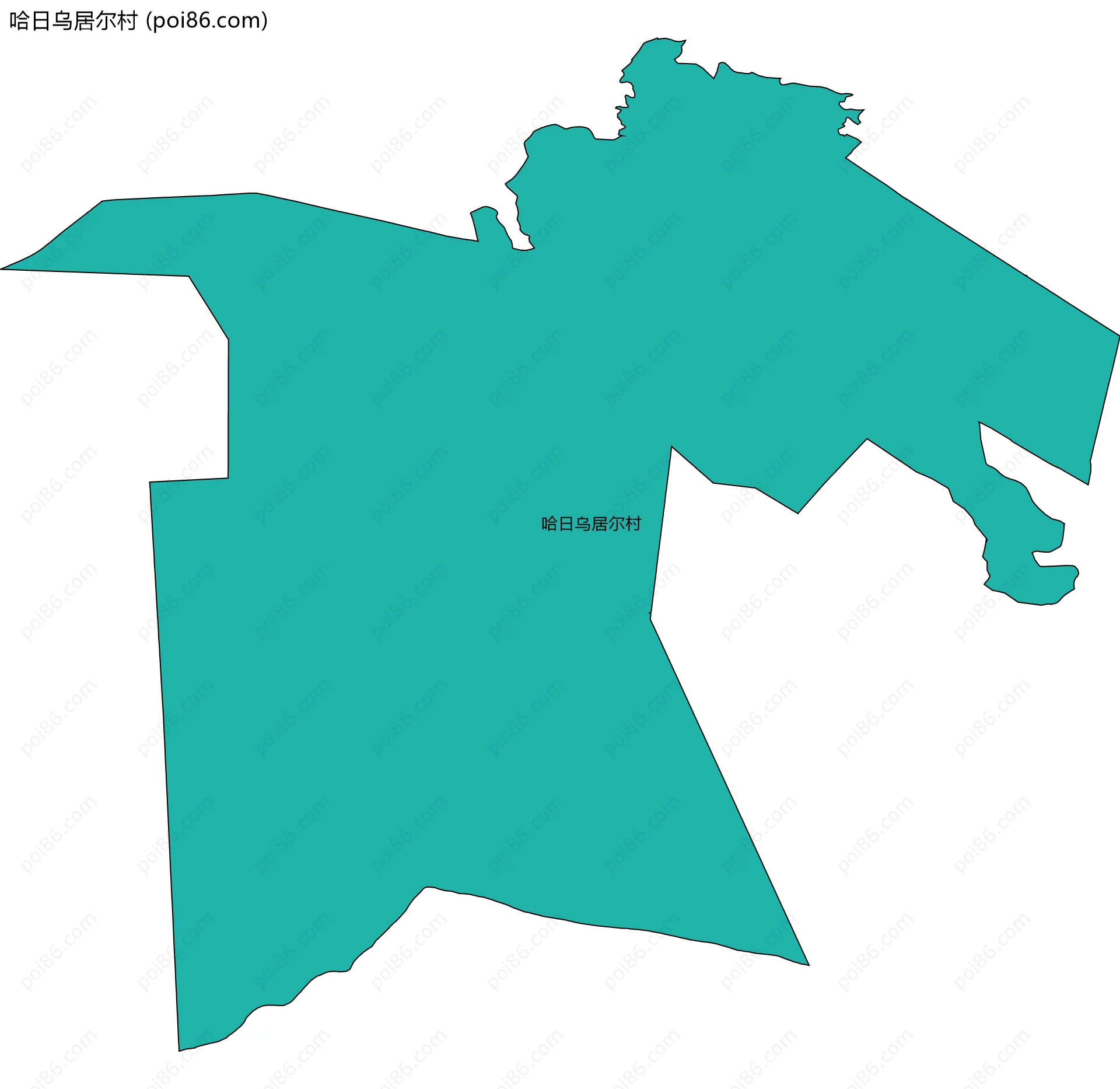 哈日乌居尔村边界地图