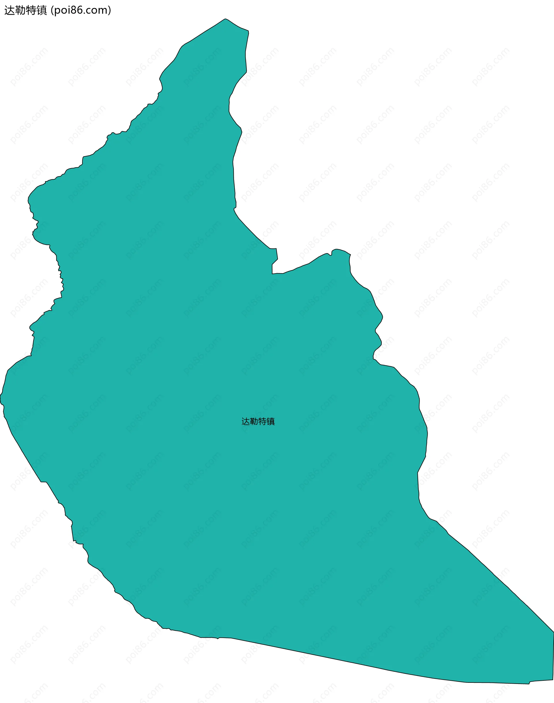 达勒特镇边界地图