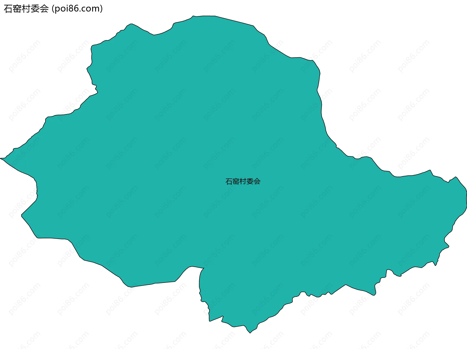 石窑村委会边界地图